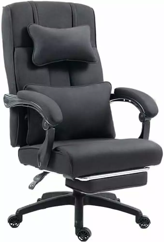 XINGAN Executive Office Chair Footrest - Big and Tall Fabric Ergonomic Computer Chair - High Back Home Office Desk Chair -...