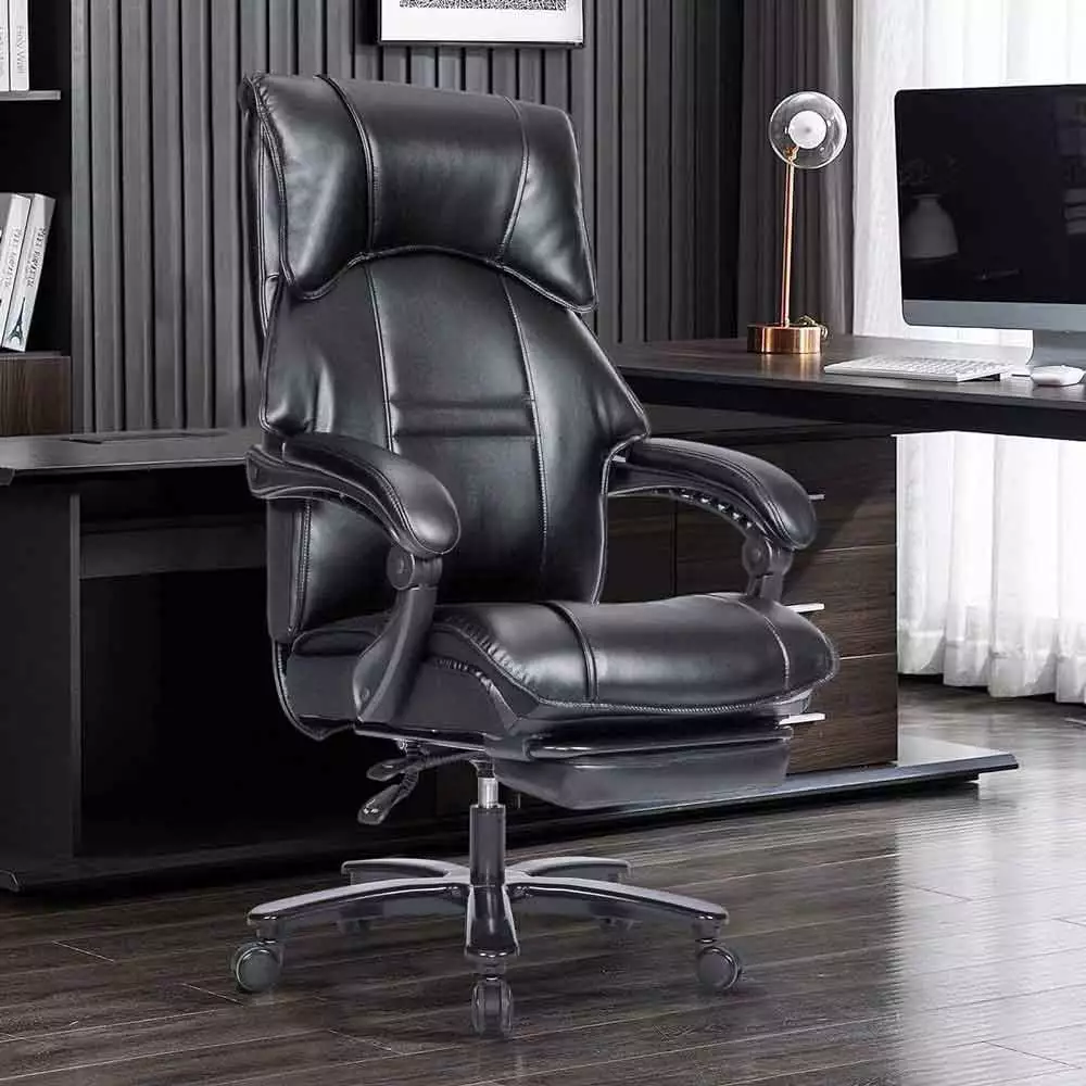 Yone JX JE 500lbs Big and Tall Office Chair - Wide Seat Heavy Duty Executive Chair Footrest and Reclining Back - High Back...