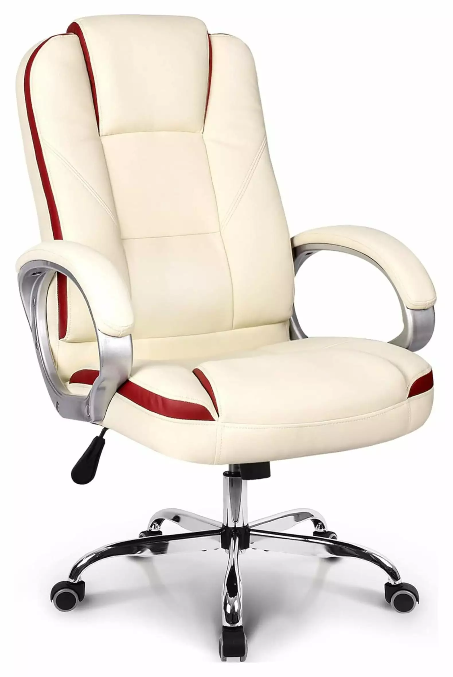 YOSITiuu Office Chair Ergonomic High Back Cushion Lumbar Support Racing Seat Adjustable Ivory
