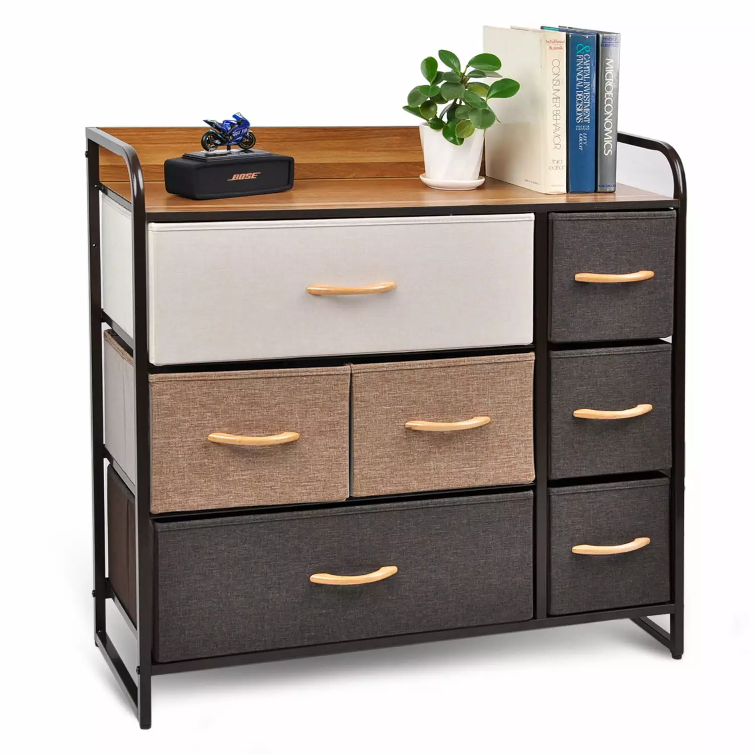 Cerbior 7 Drawer Tall Fabric Dresser Storage Tower Kids Room or Living Room