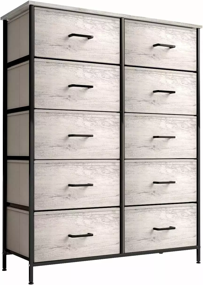 Sorbus Dresser 10 Faux Wood Drawers Storage Unit Clothes Bedroom or Dorm