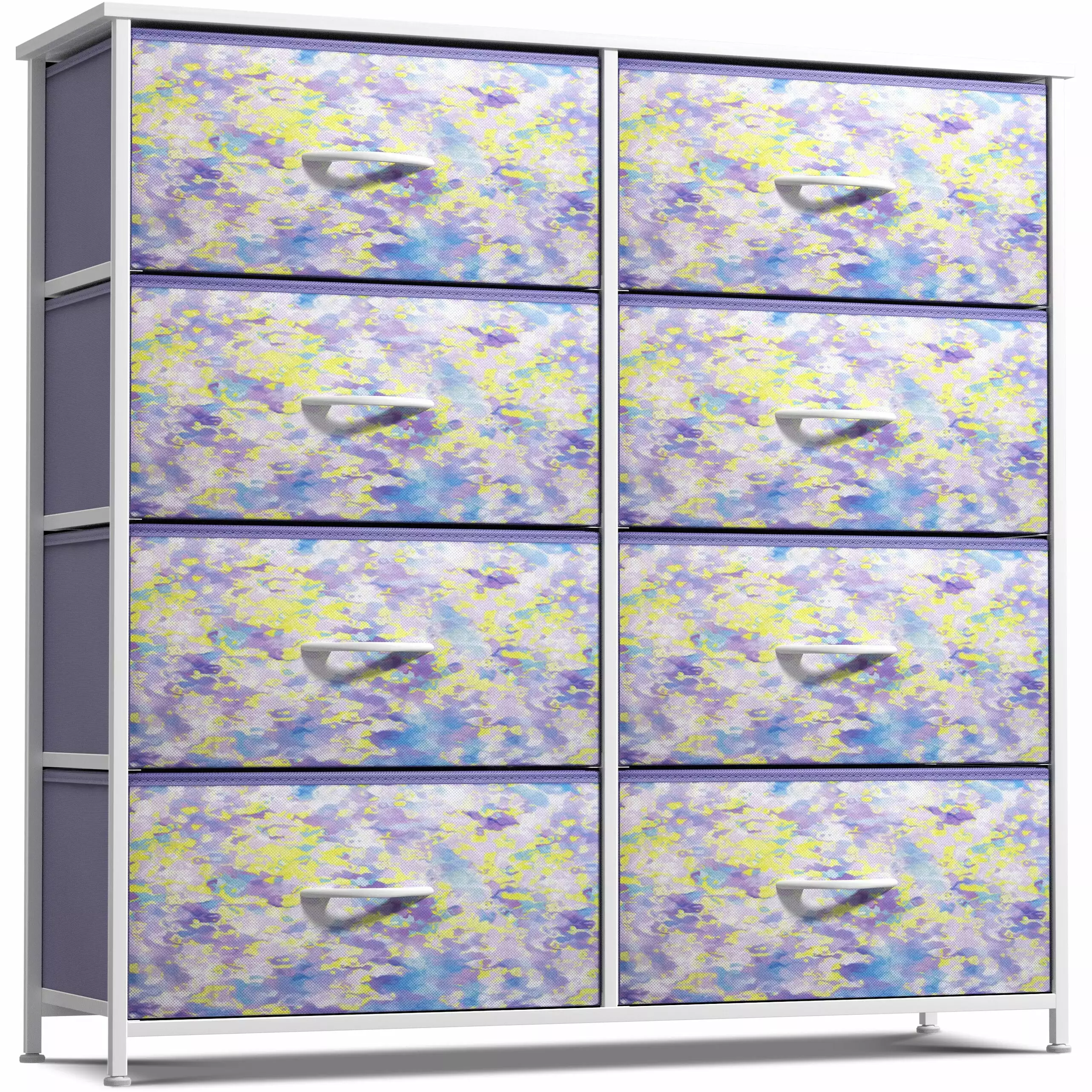 Sorbus 8 Drawer Dresser Steel Frame Wood Top Fabric Bins Storage Bedroom Closet Office