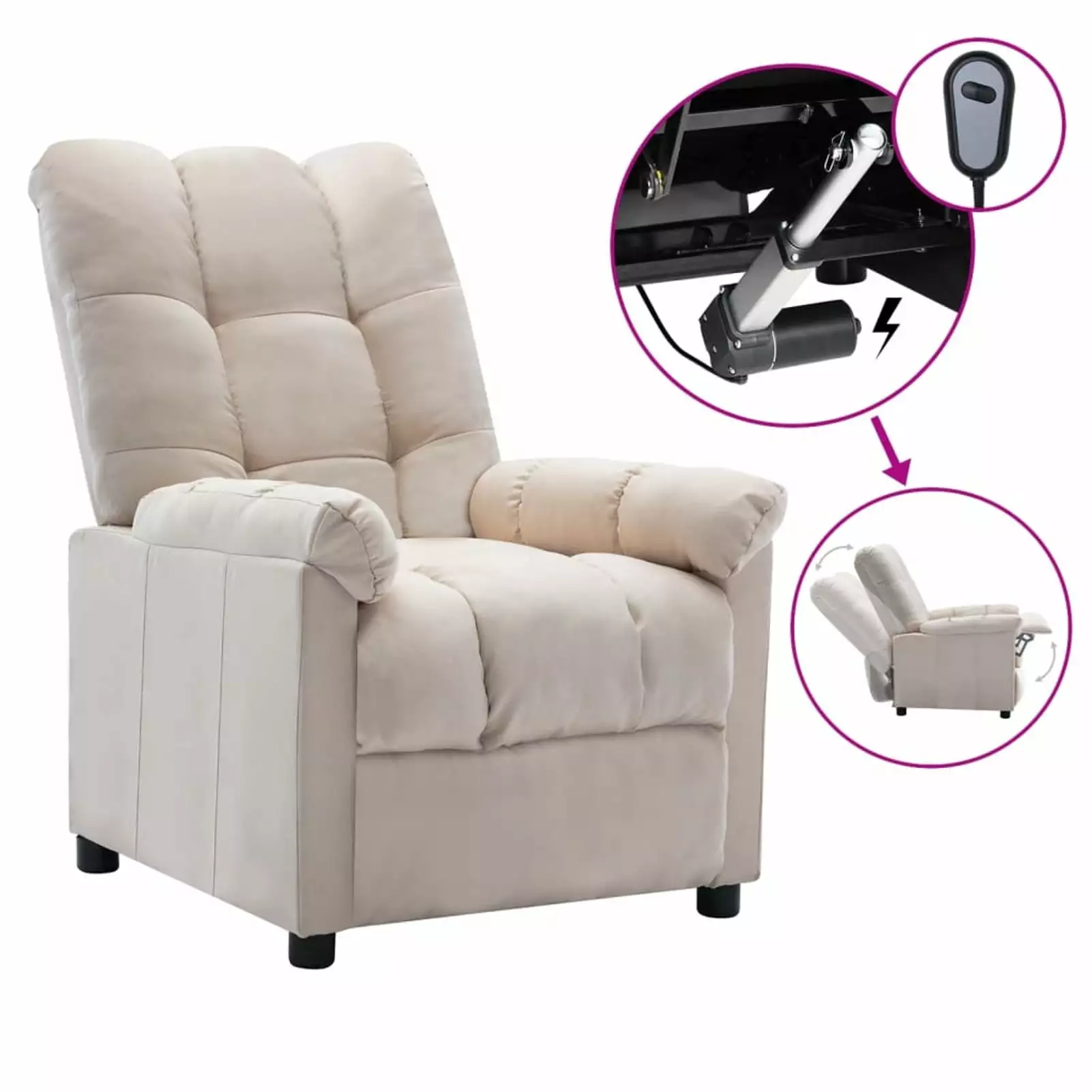 ametoys Recliner Chair Fabric Reclining Sofa Living Room Comfort Aibecy