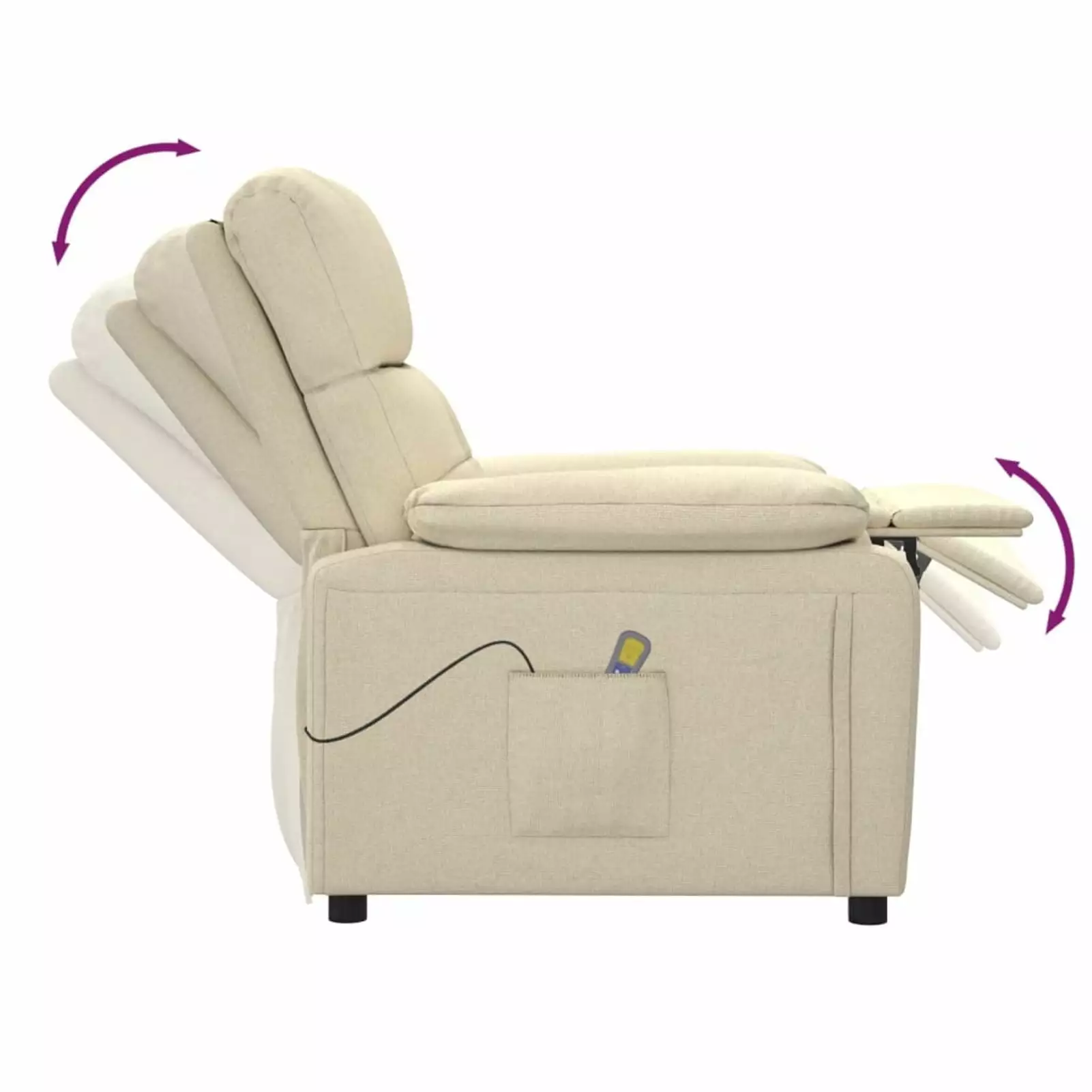 Andoer Fabric Recliner Chair Cream Color Relaxation and Comfort
