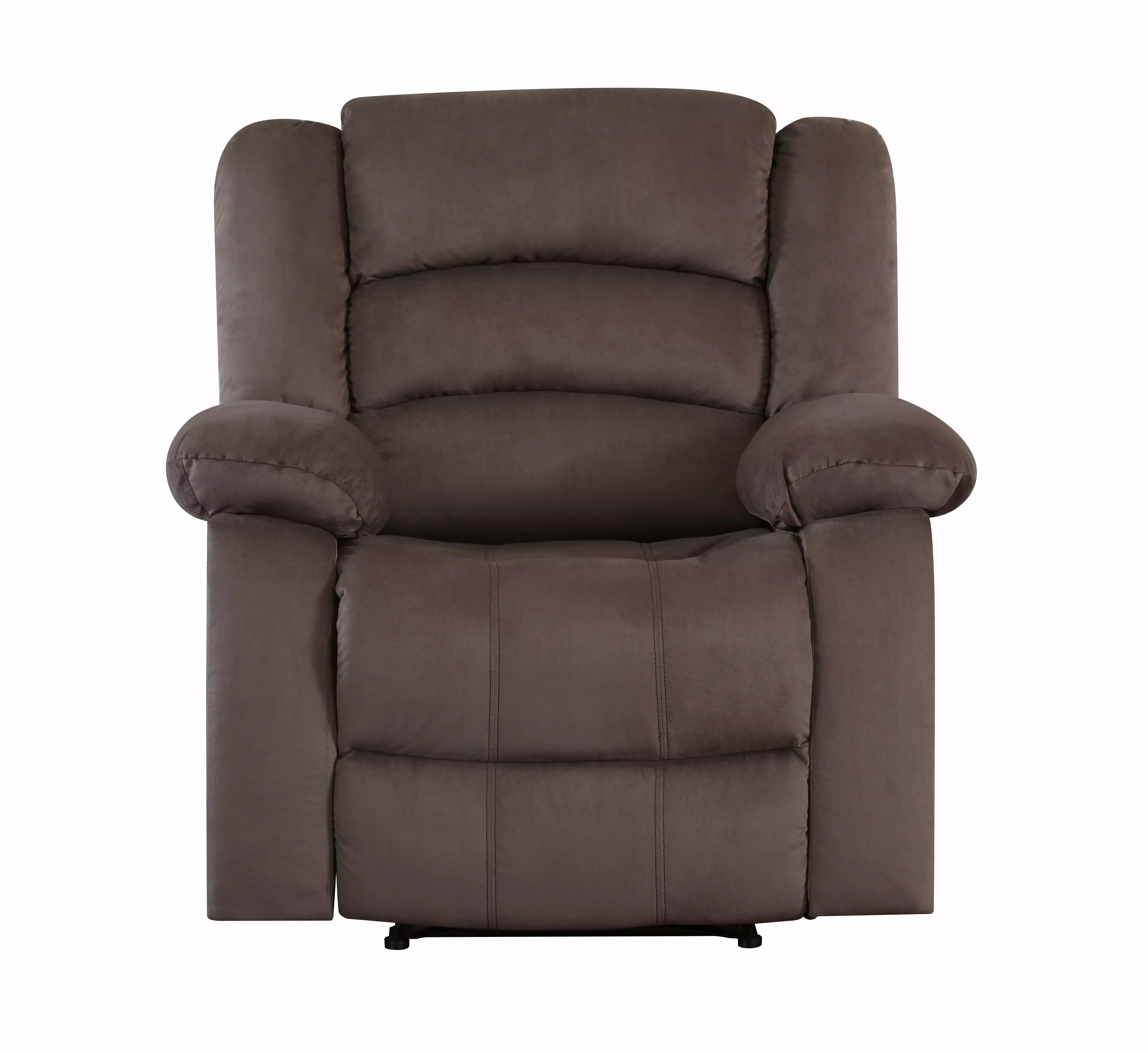 DeeHome Global United Transitional Microfiber Fabric Recliner Chair - Ergonomic Design