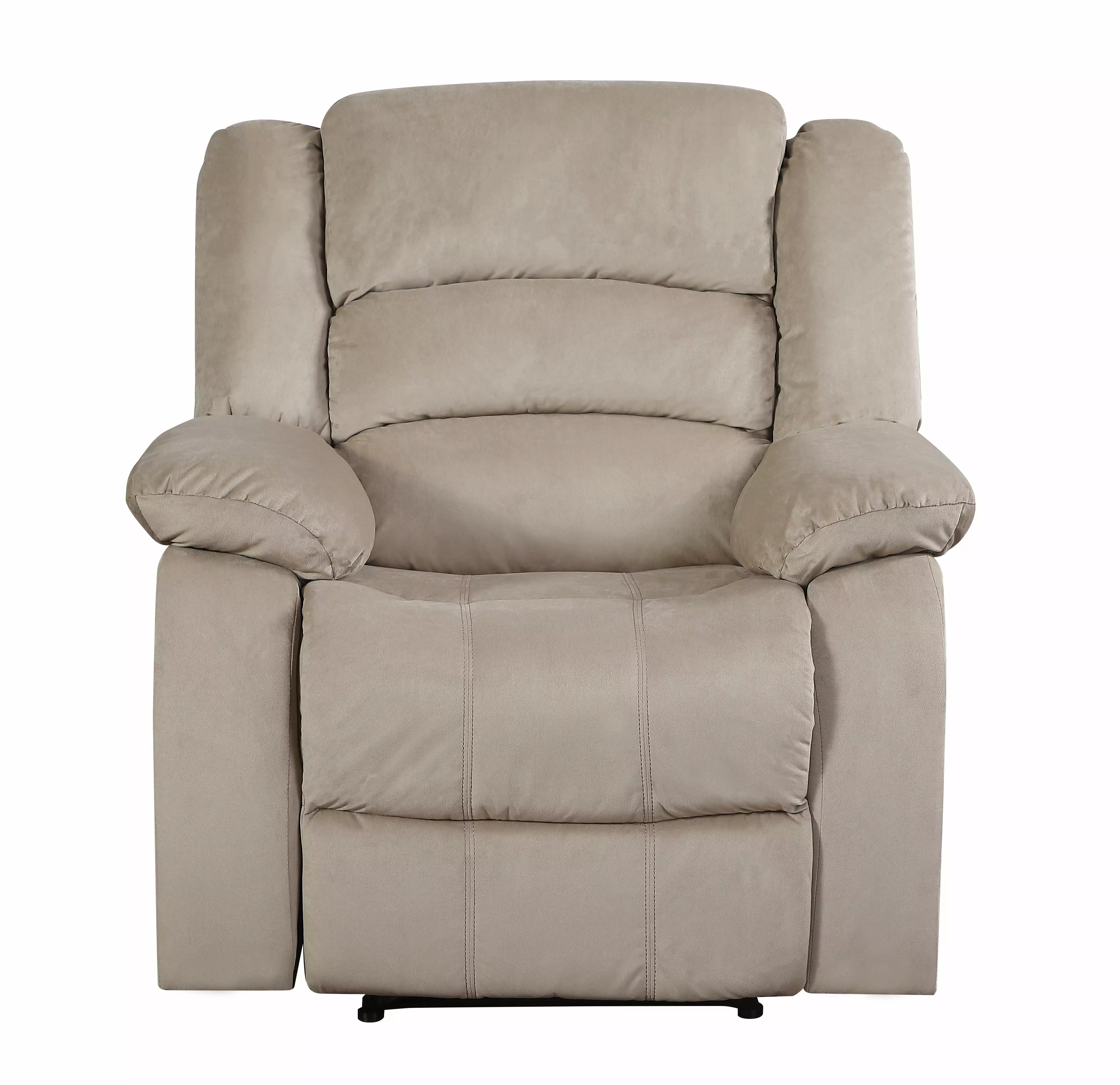 DeeHome Global United Transitional Microfiber Fabric Recliner Chair - Soft and Supportive