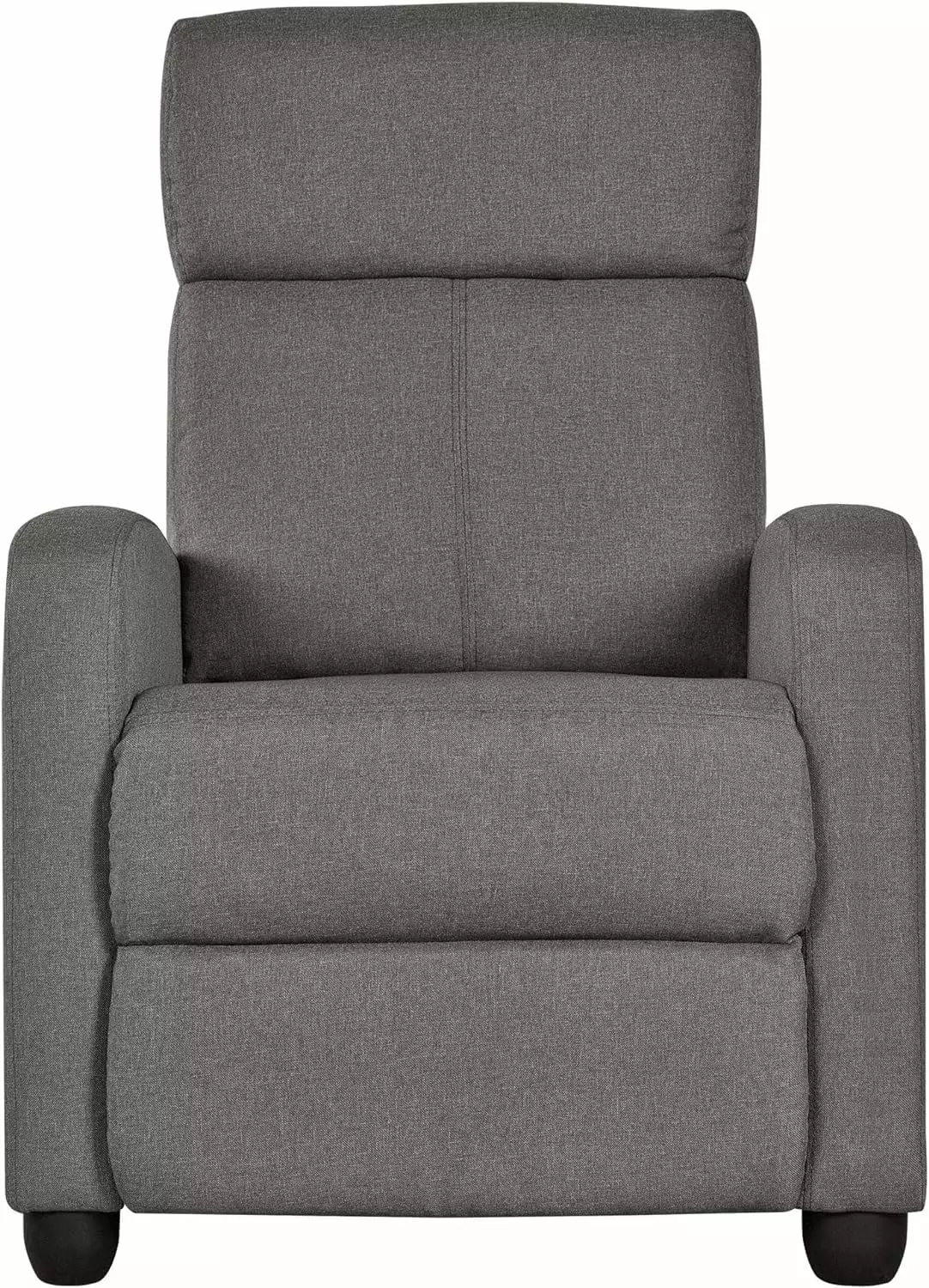 Yaheetech Fabric Recliner Chair - Modern Single Living Room Reclining Sofa Pocket Spring - Gray DSA