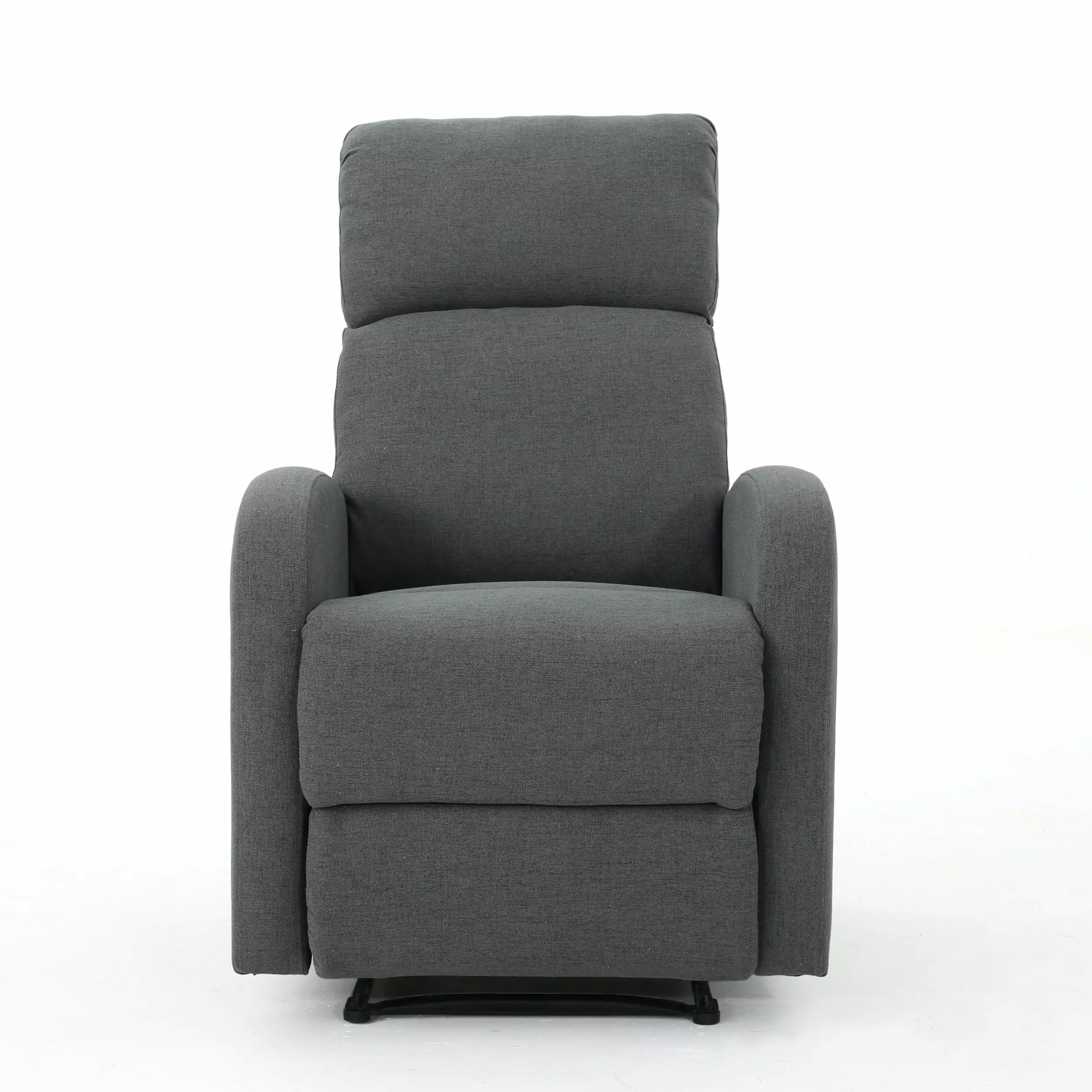 Giovanni Class Gliding Fabric Recliner Charcoal GDFSTUDIO