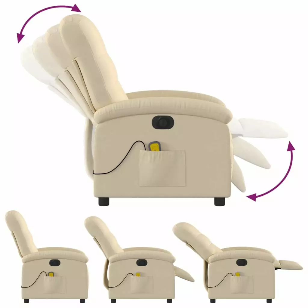 Irfora Cream Fabric Recliner Chair - Stylish and Comfortable Home