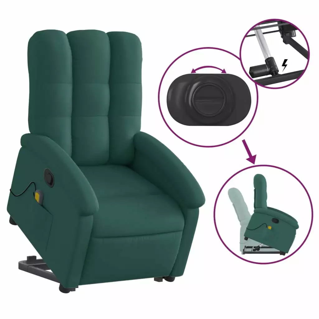 Irfora Dark Fabric Recliner Chair Living Room