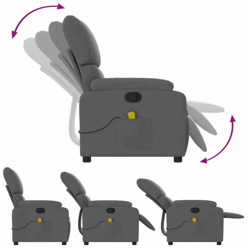 Irfora Dark Fabric Recliner Chair Model 0313014c