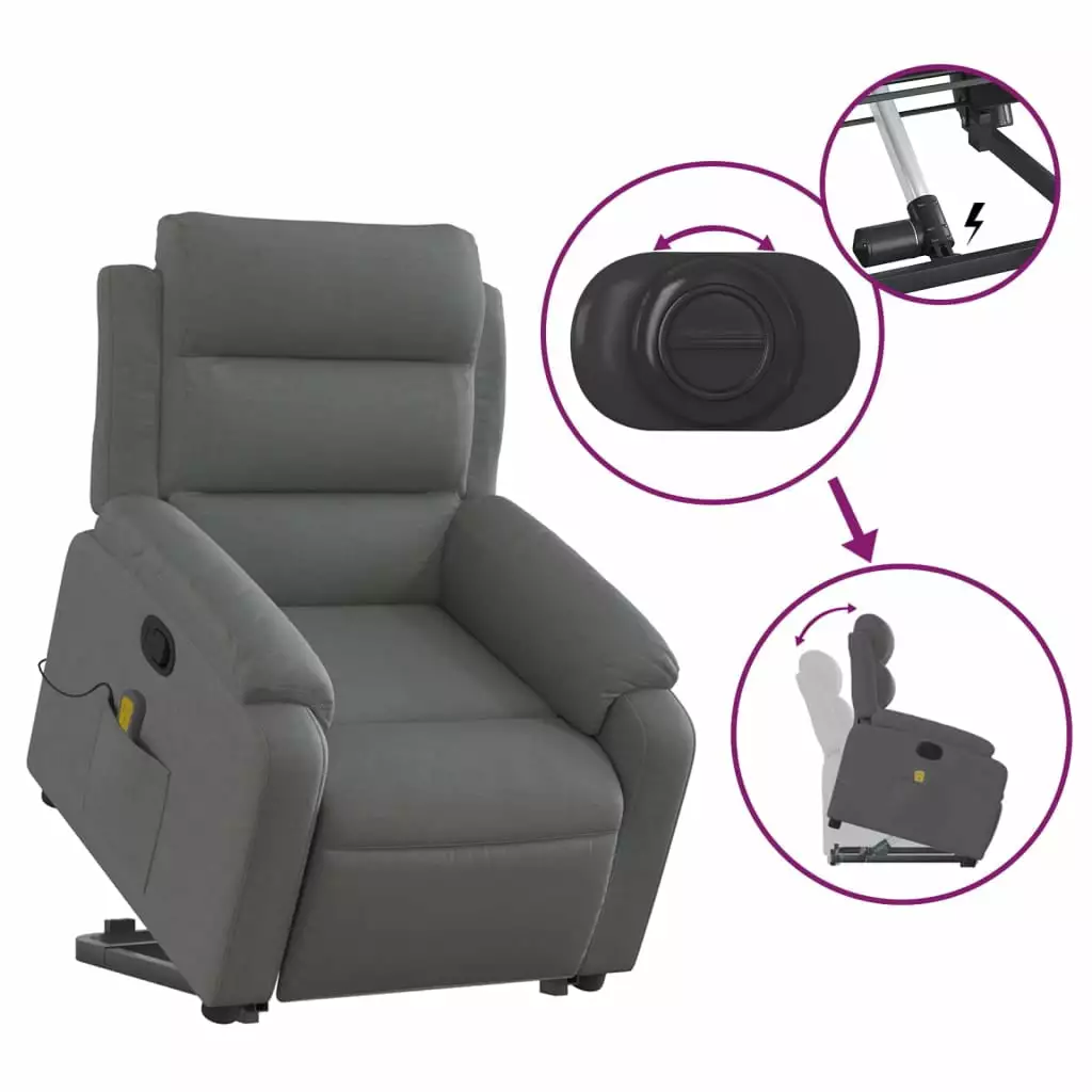 Irfora Recliner Chair Dark 0313049c - Modern Fabric Recliner Home Relaxation