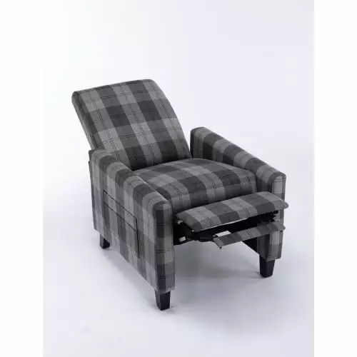 Grey Recline Chair - Soft Cushion Cloth Chair Comfortable Home Use JUHOO