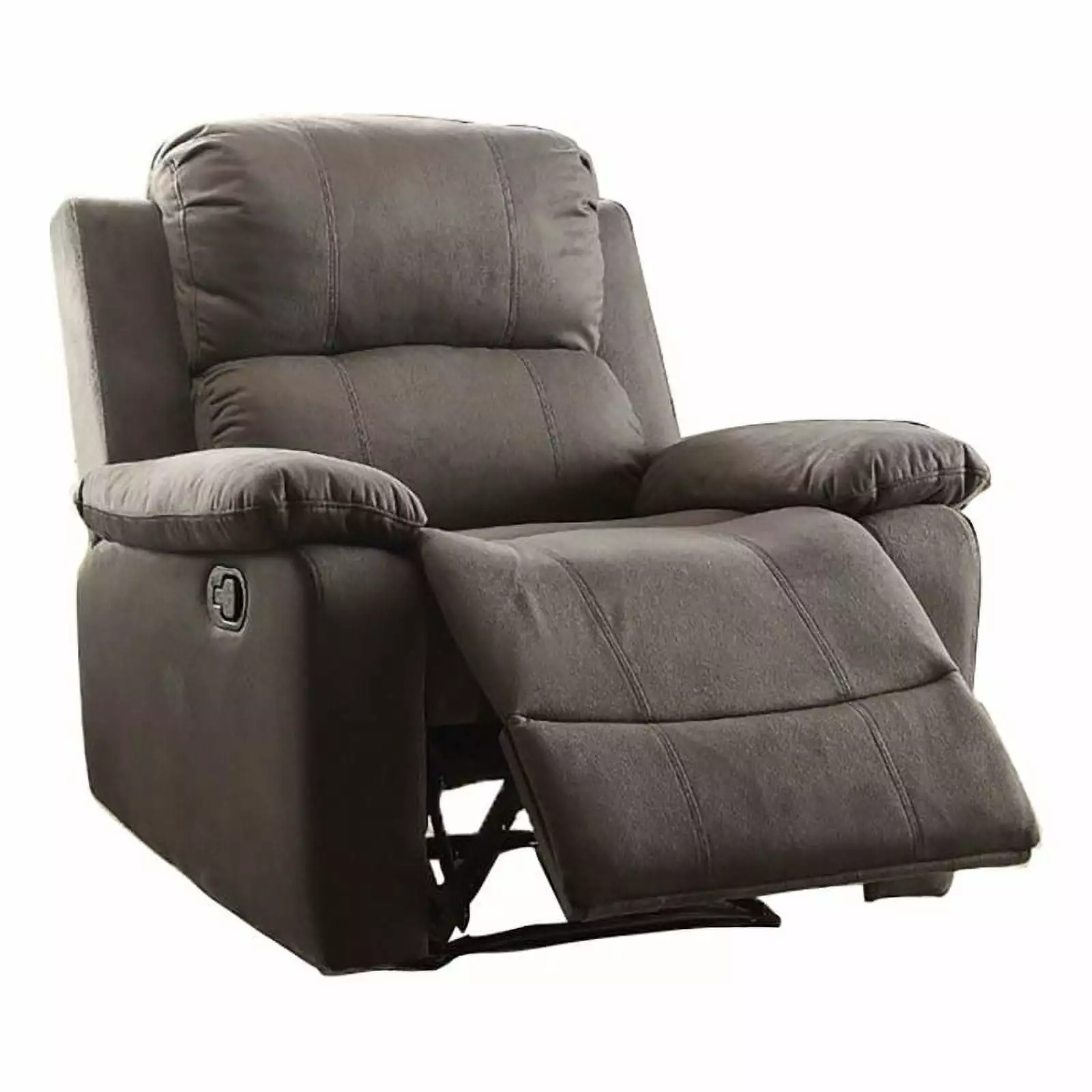 Kingfisher Lane Fabric Recliner Pillow Top Arm Charcoal Ultimate Comfort