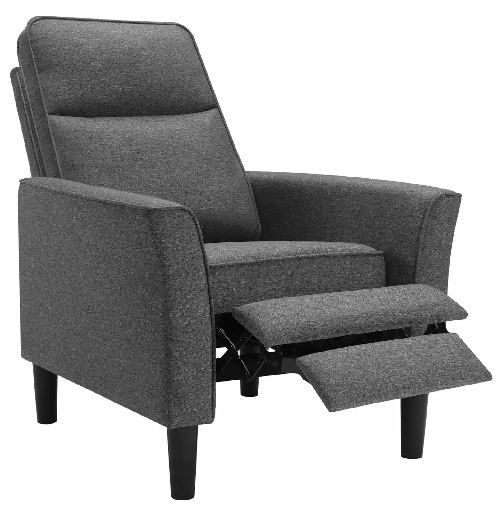 ZHAOTONG Fabric Recliner Chair Modern Push Back Recliner Sofa Thick Cushion Living Room Bedroom Grey