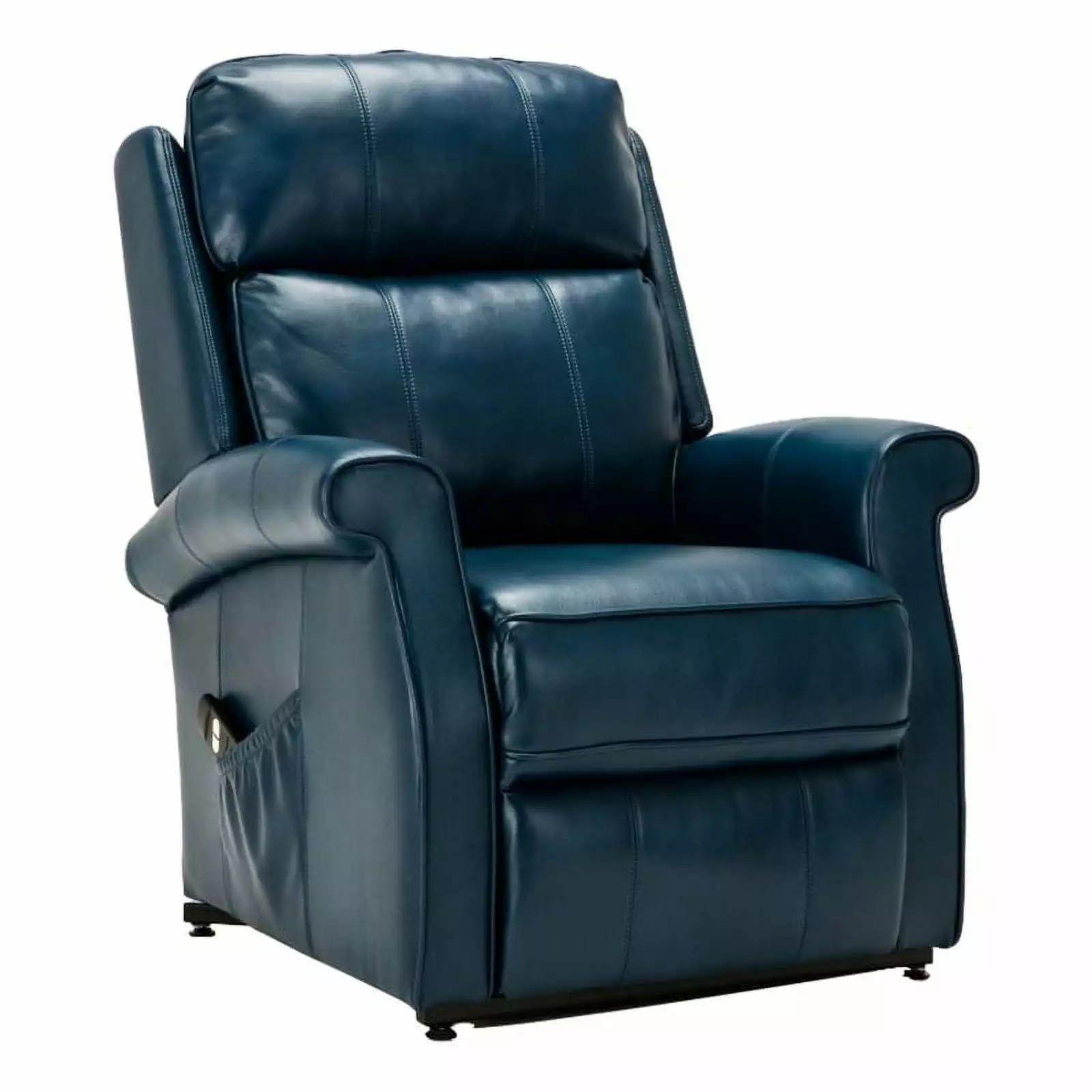 Bowery Hill 18.9 Traditional Faux Leather Upholstered Lift Chair Navy Blue - Elderly Comfort