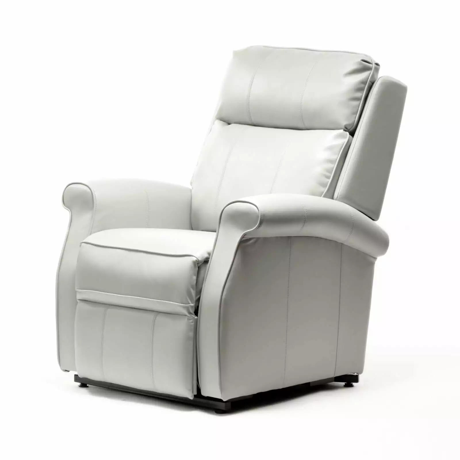Lehman Dove White Faux Leather Traditional Recliner and Lift Chair - Dual Function Comfort Pointe