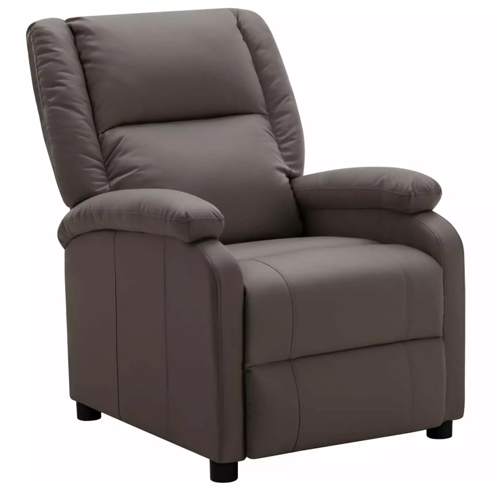 Suzicca Recliner Brown Faux Leather - Modern Reclining Chair Living Room ammoon