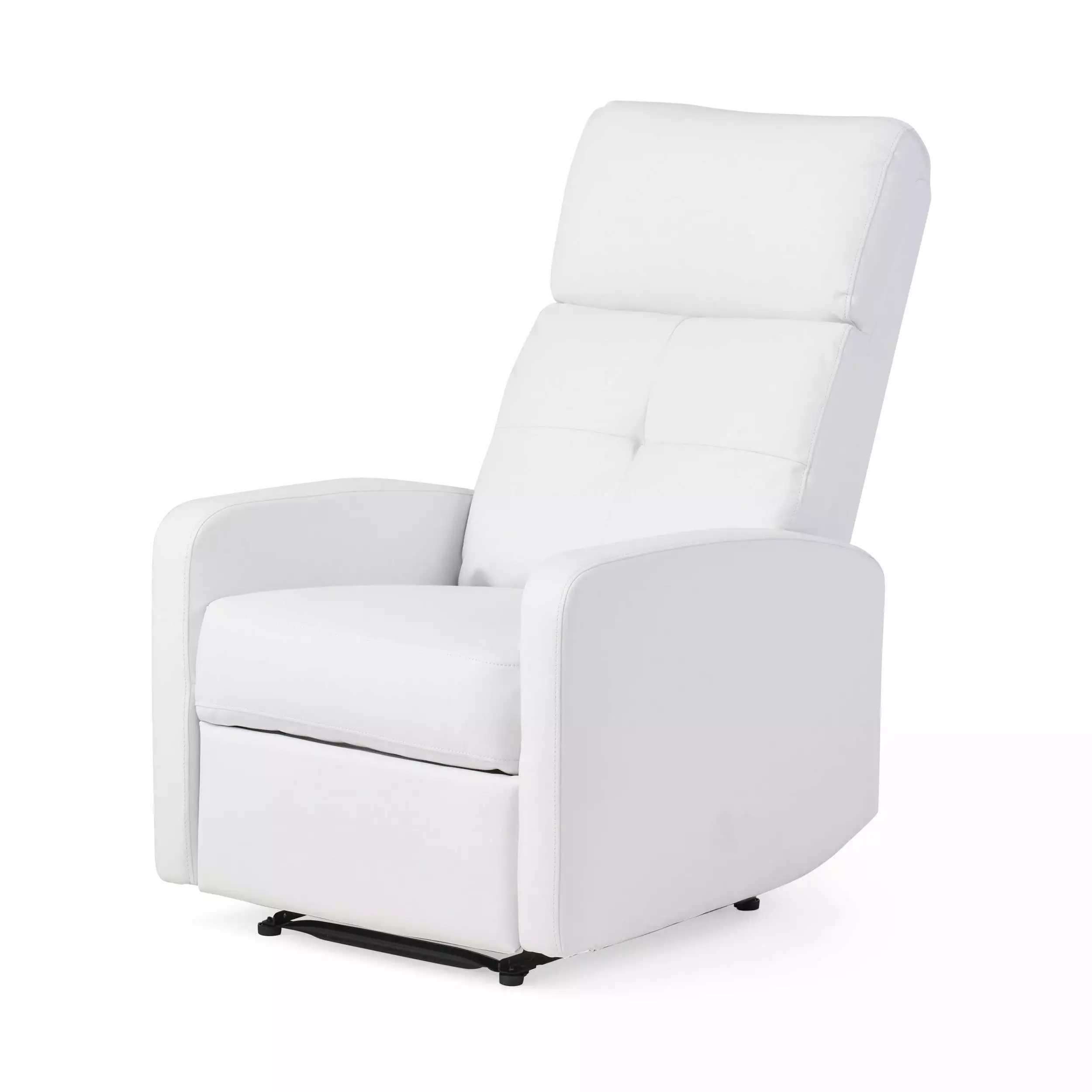 GDF Studio Svetlana Faux Leather Recliner White - Elegant and Easy to Clean GDFSTUDIO