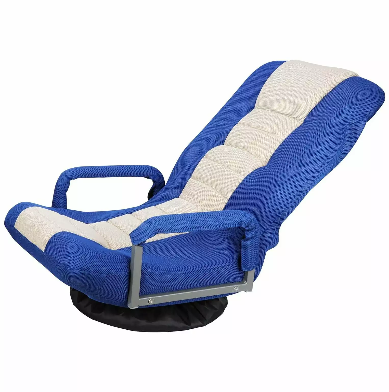 BULYAXIA Foldable Floor Gaming Chair - 360-Degree Swivel Sofa Lounge Recliner Adjustable Backrest