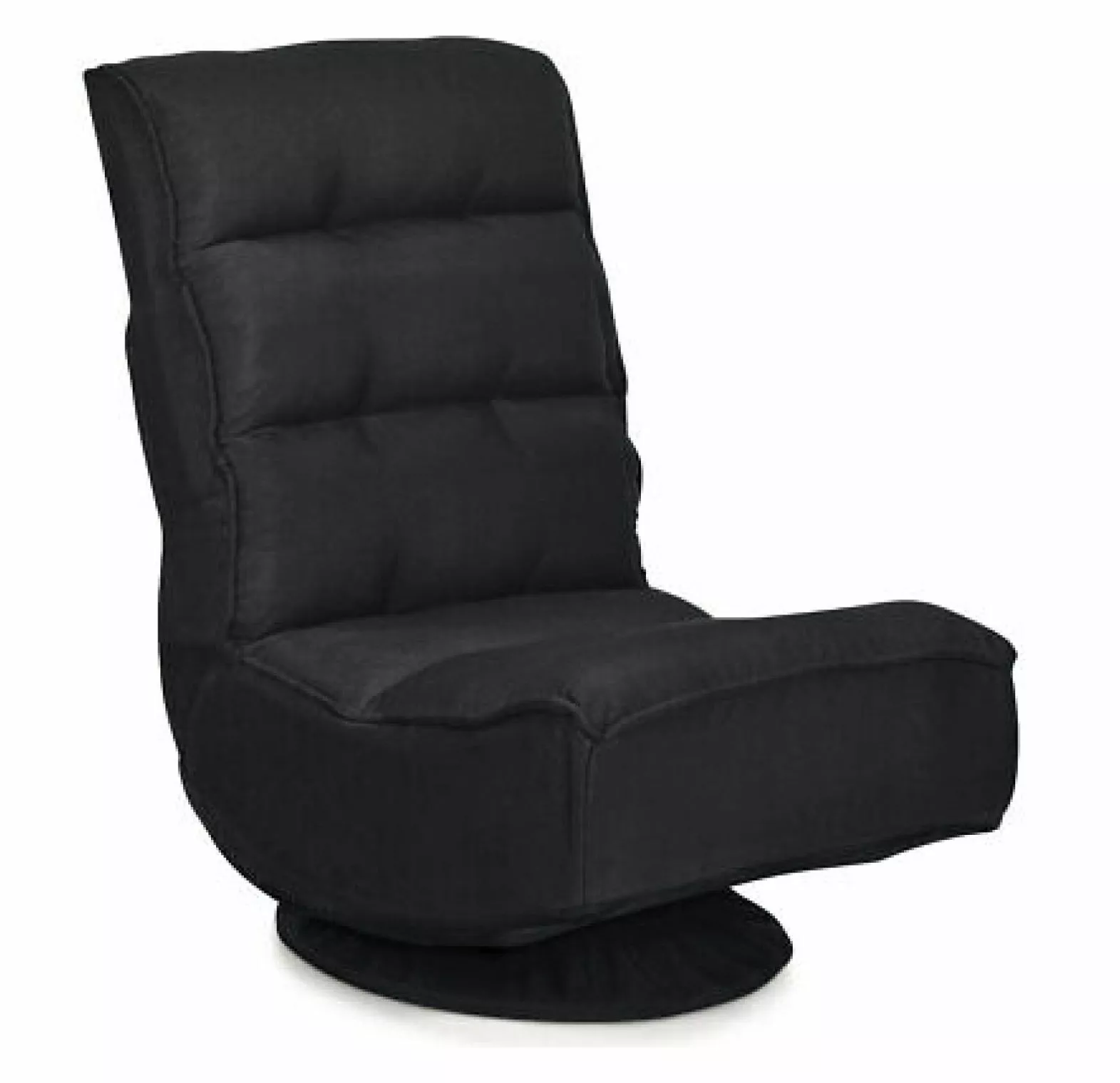 Depot Esh 360 Degree Swivel Floor Gaming Chair 6-Position Folding Lazy Sofa Black