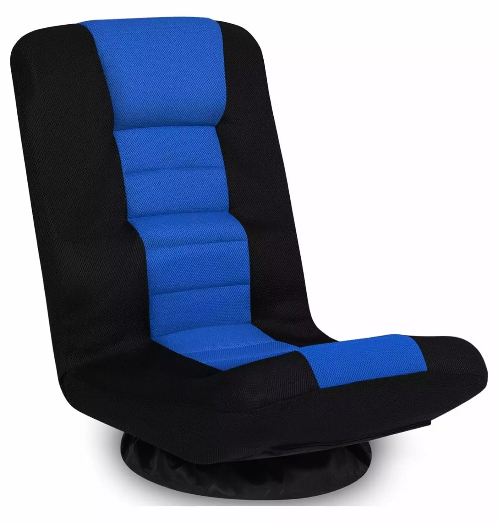 RPQZ Swivel Gaming Chair Multipurpose Floor Gaming Chair Lumbar Support 6 Adjustable Position Backrest Adults Kids Blue