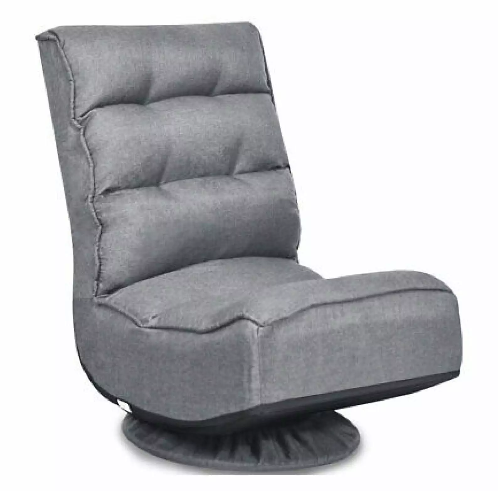 WANCQ 360 Degree Swivel Floor Gaming Chair 6-Position Folding Lazy Sofa Grey
