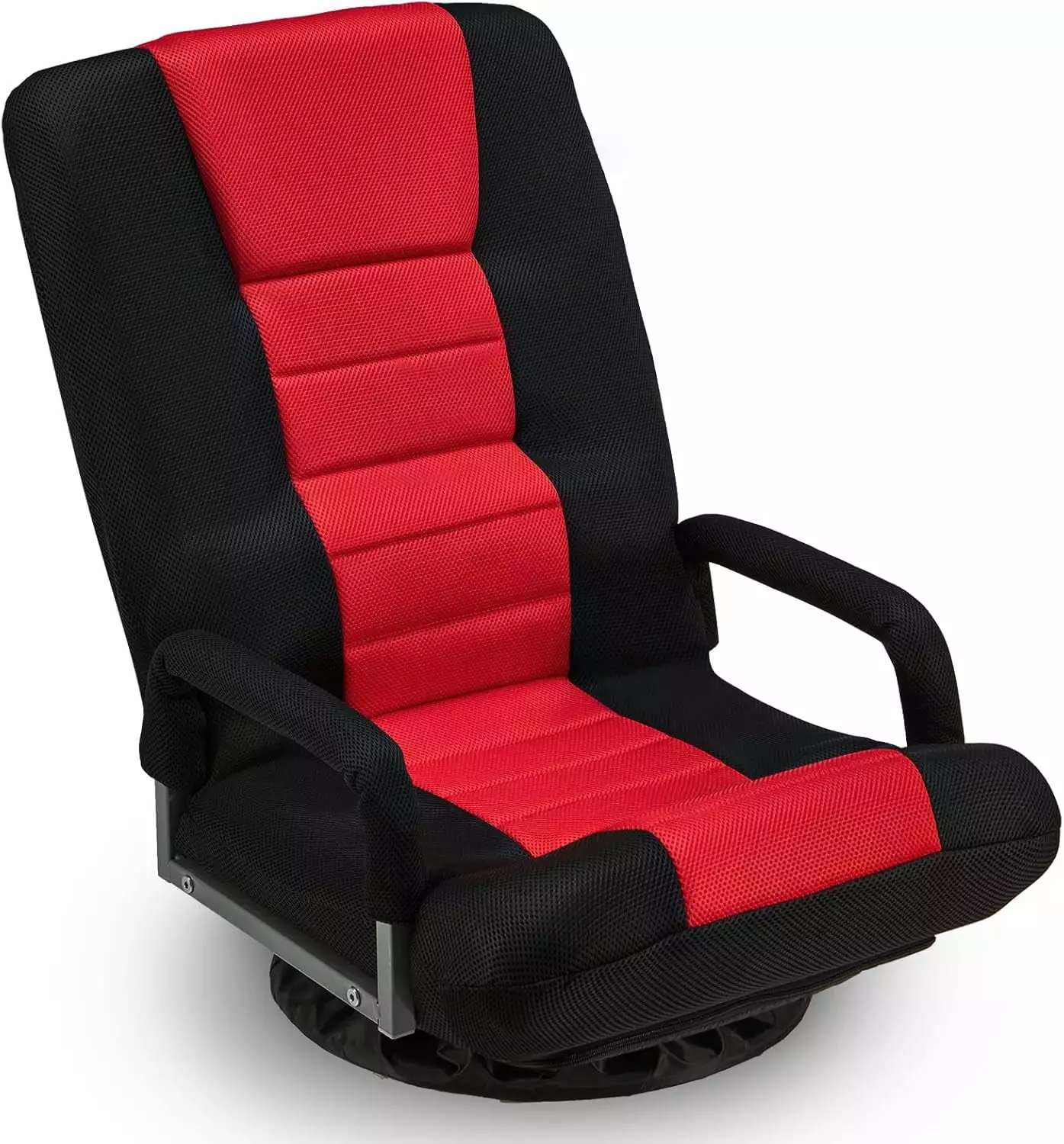 Swivel Gaming Chair 360 Degree Multipurpose Floor Chair Rocker Lumbar Support and Adjustable Backrest - Red ZJ