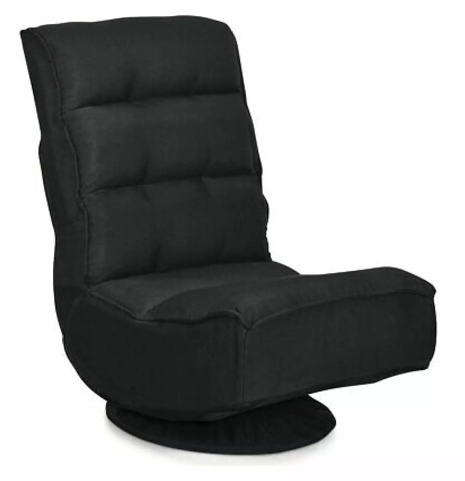ZJINJIN 360 Degree Swivel Floor Gaming Chair 6-Position Folding Lazy Sofa Black