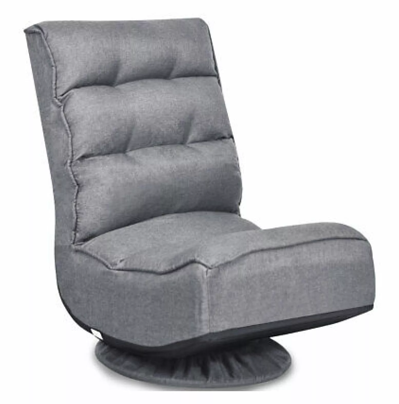 ZJINJIN 360 Degree Swivel Floor Gaming Chair 6-Position Folding Lazy Sofa Grey
