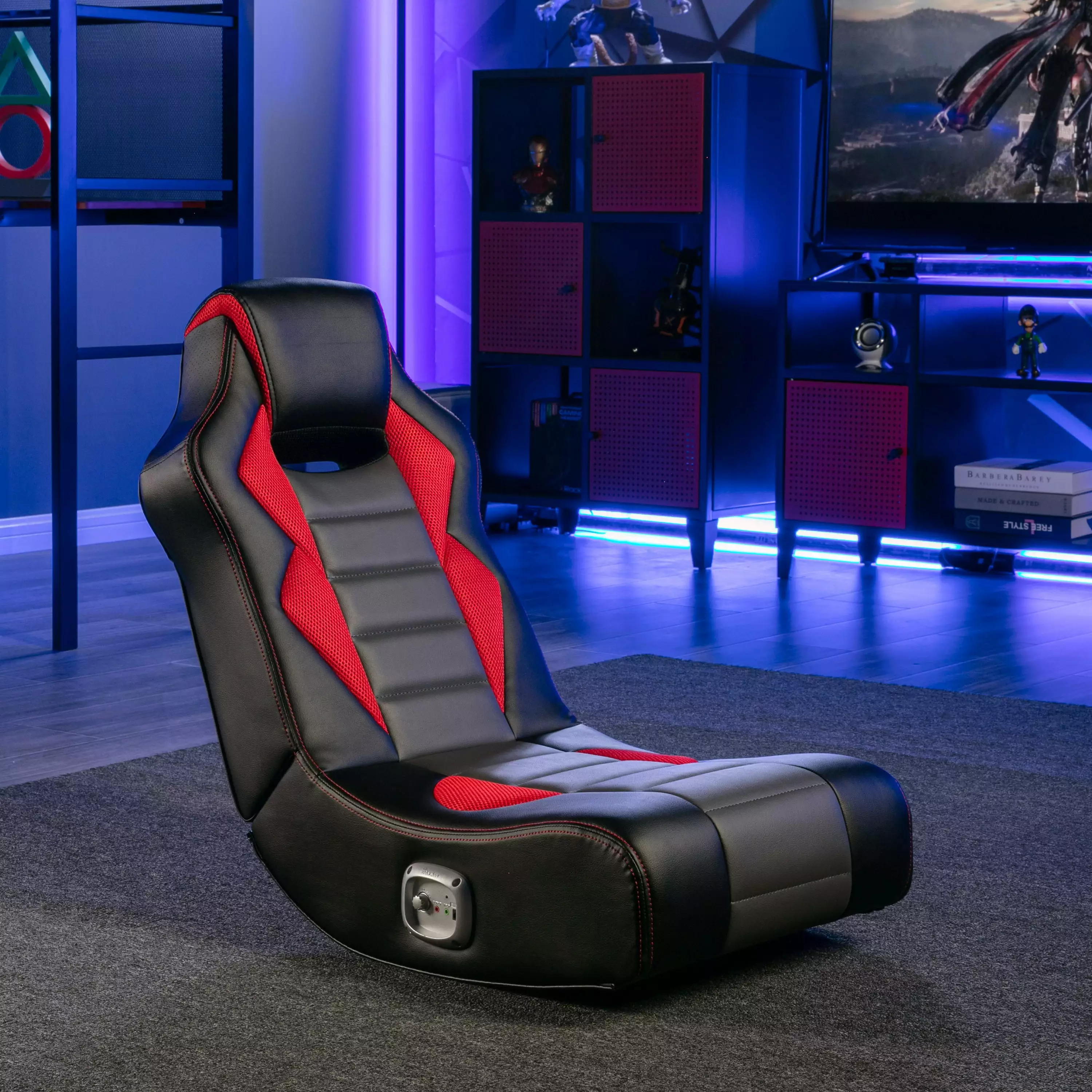 X Rocker Flash 2.0 Audio Wired Gaming Floor Rocker Black