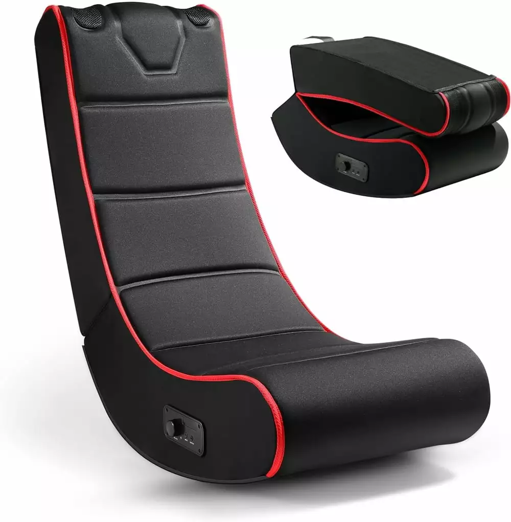 Yone JX JE Floor Rocking Chair Built- 2 Speakers Padded Backrest and Cushion Gaming and Watching TV