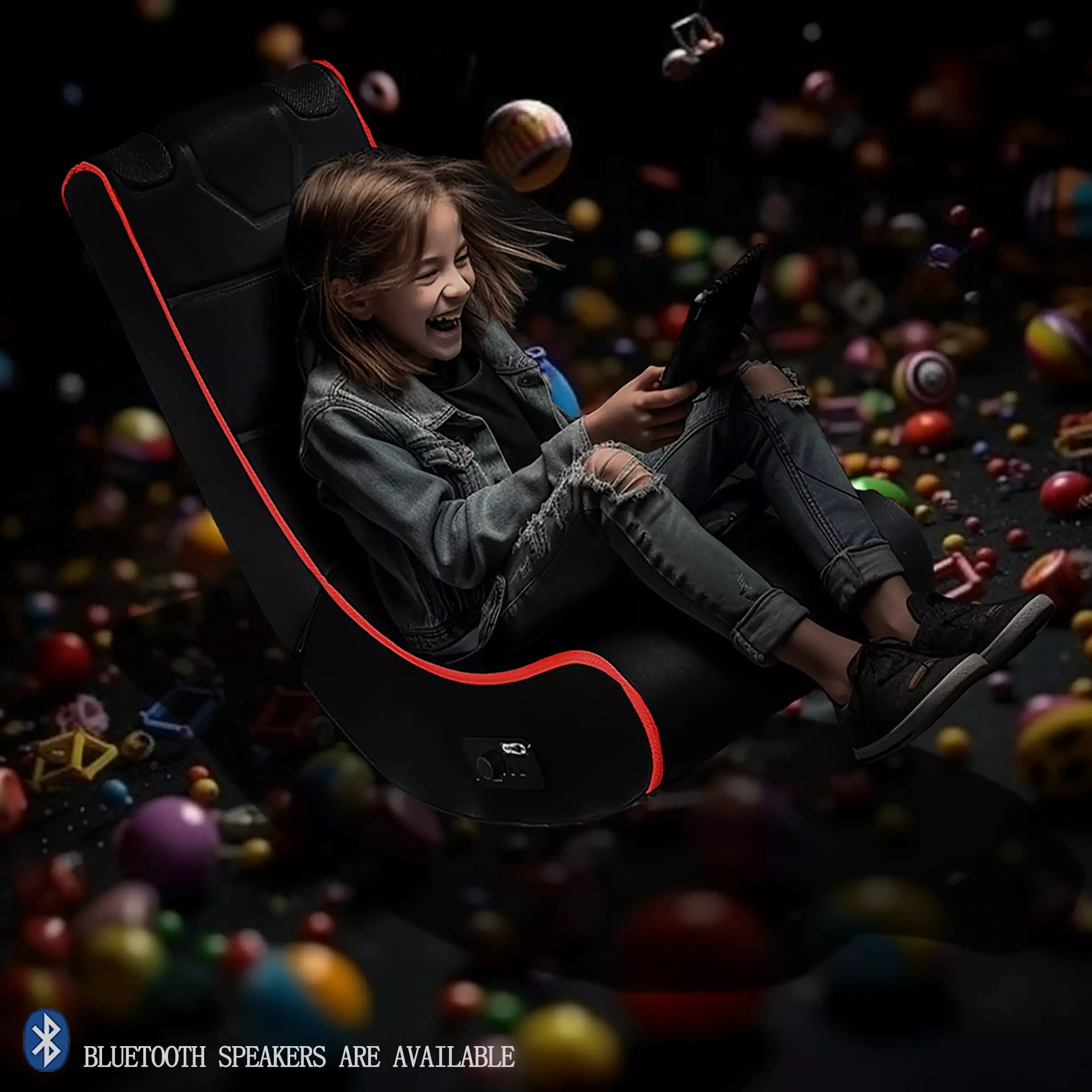Foldable Gaming Chair Built- Speakers and Comfort Padding - Gamers Fencia
