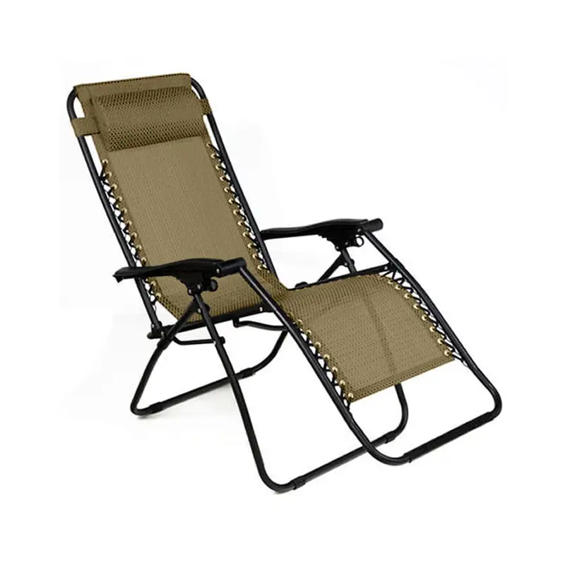 Living Accents Multi-Position Tan Zero Gravity Folding Lounger Pack 2