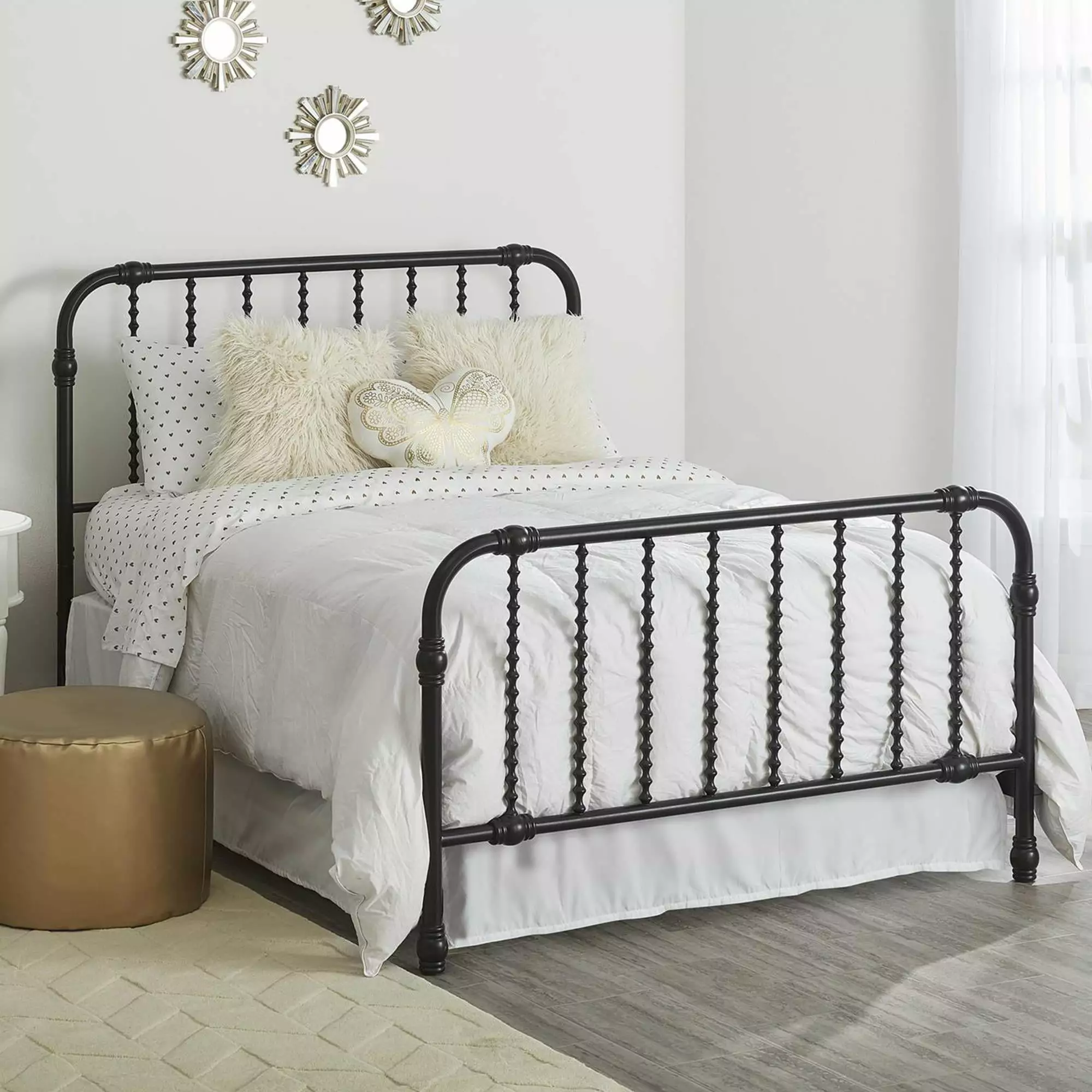 Little Seeds Monarch Hill Wren Metal Full Size Bed Frame Black