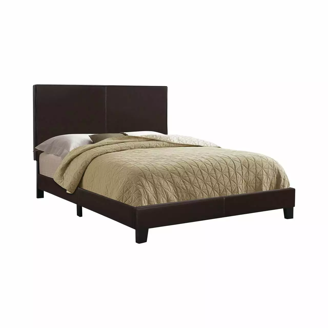 Muave Full Upholstered Platform Bed Dark Brown Coaster Company