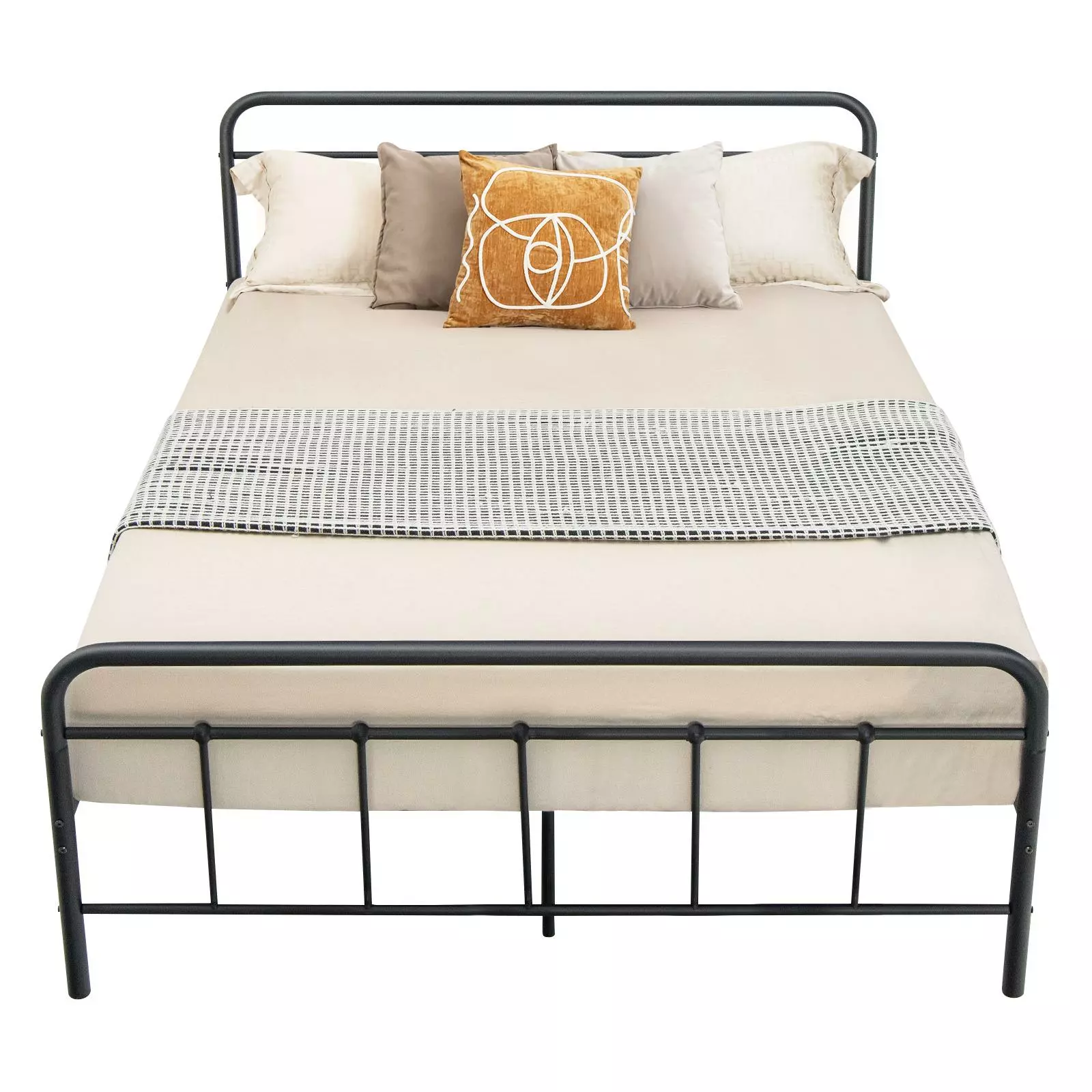 Giantex Full Size Metal Bed Frame Platform Bed Headboard and Footboard No Box Spring Needed