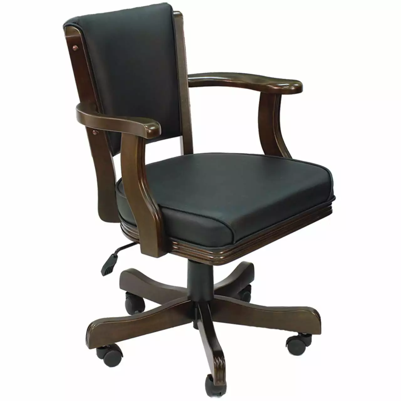 RAM Gameroom Products Swivel Cushioned Game Table Arm Chair Casters - Cappuccino