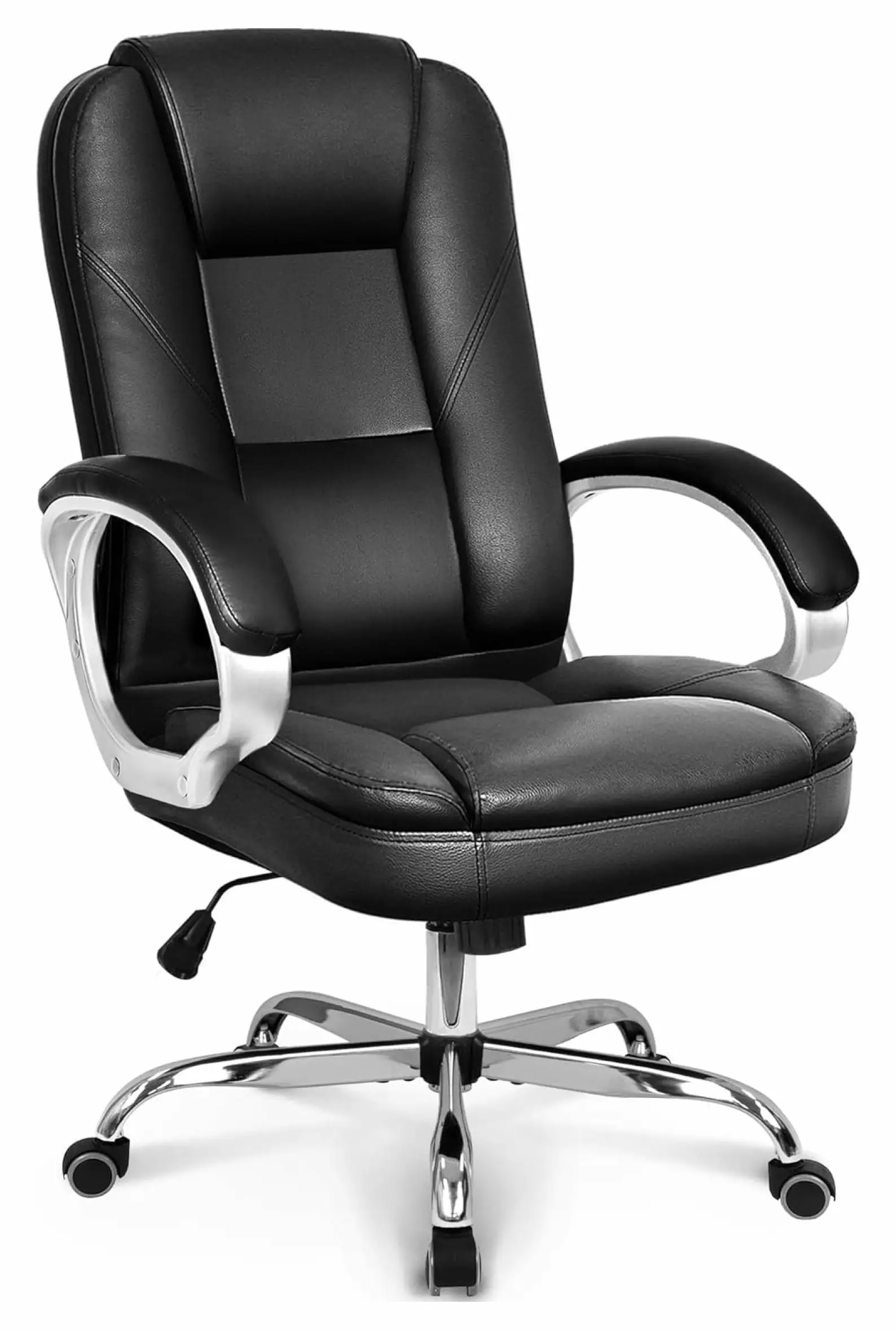 Bennium Office Chair Computer Desk Chair Gaming Ergonomic High Back Cushion Lumbar Support Grey Leather Racing Seat Adjust...