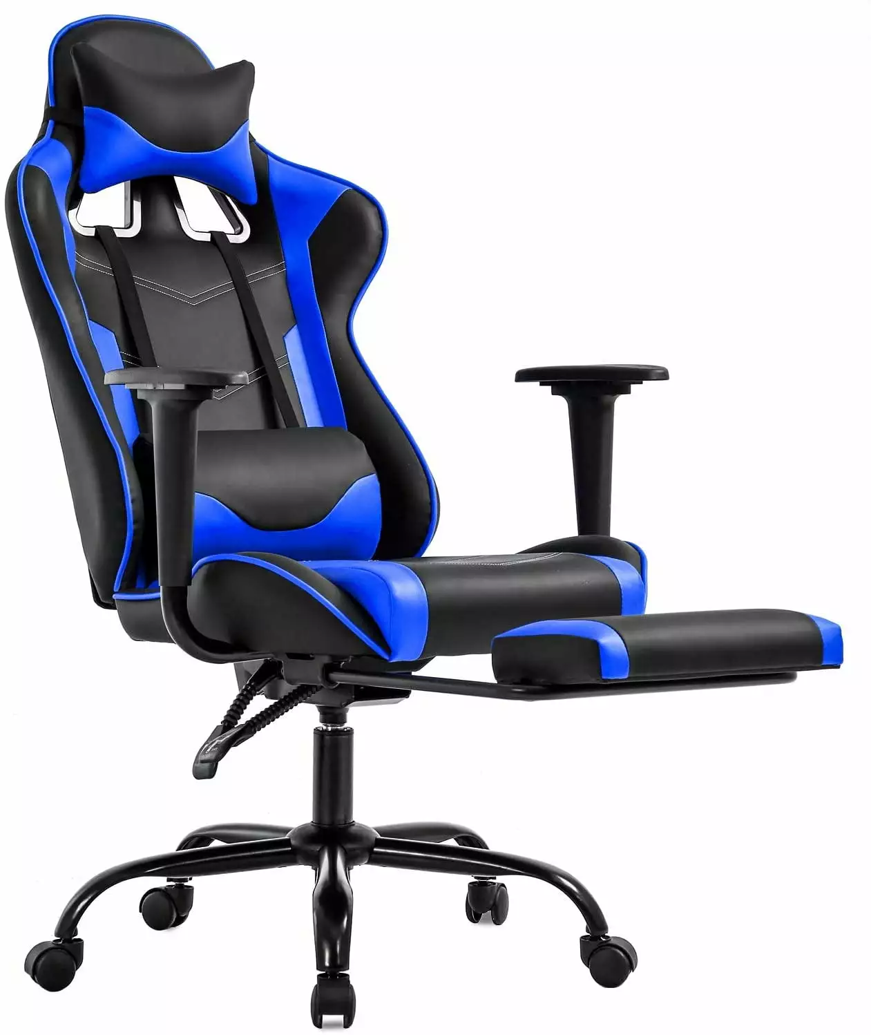 BestOffice Blue Ergonomic Gaming Chair Lumbar Support - Swivel Rolling Office Chair Men and Women