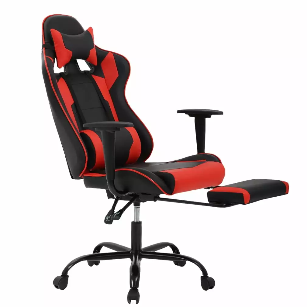 BestOffice Ergonomic Gaming Chair Lumbar Support Swivel Rolling Chair Women and Men Red