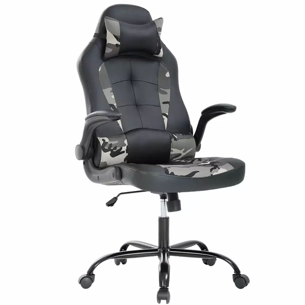BestOffice Ergonomic Gaming Chair Lumbar Support and Swivel Rolling Men and Women Camo