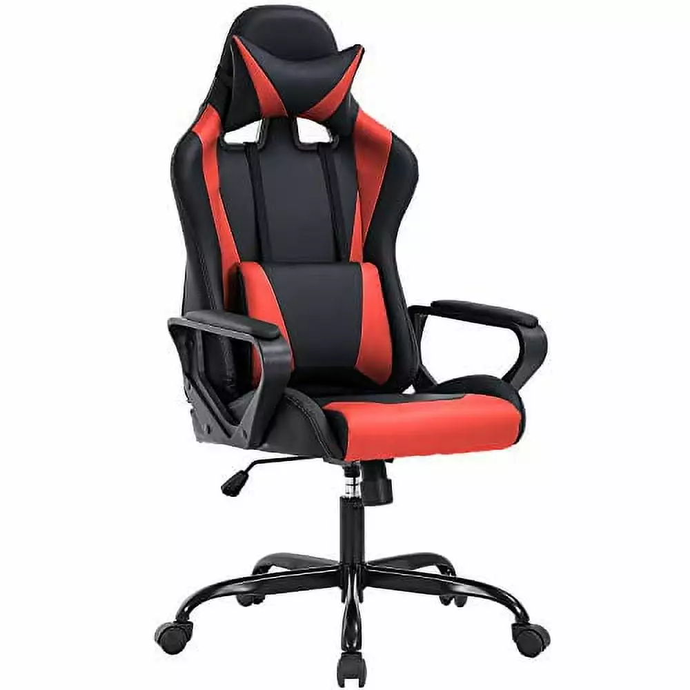 BestOffice Ergonomic Gaming Chair Swivel Rolling and Lumbar Support Women and Men Red