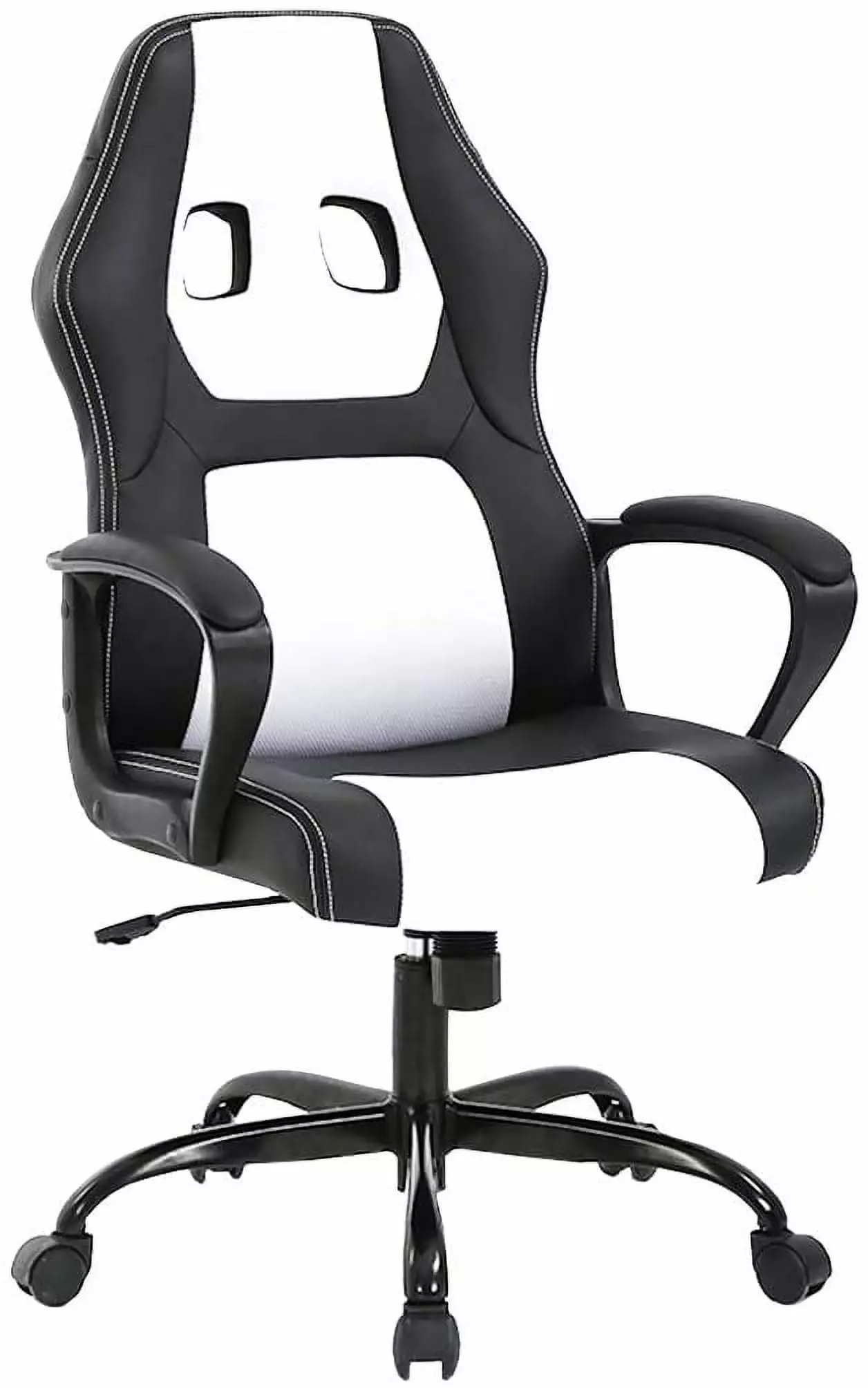 BestOffice Ergonomic Gaming Chair Swivel Rolling and Lumbar Support Women and Men White