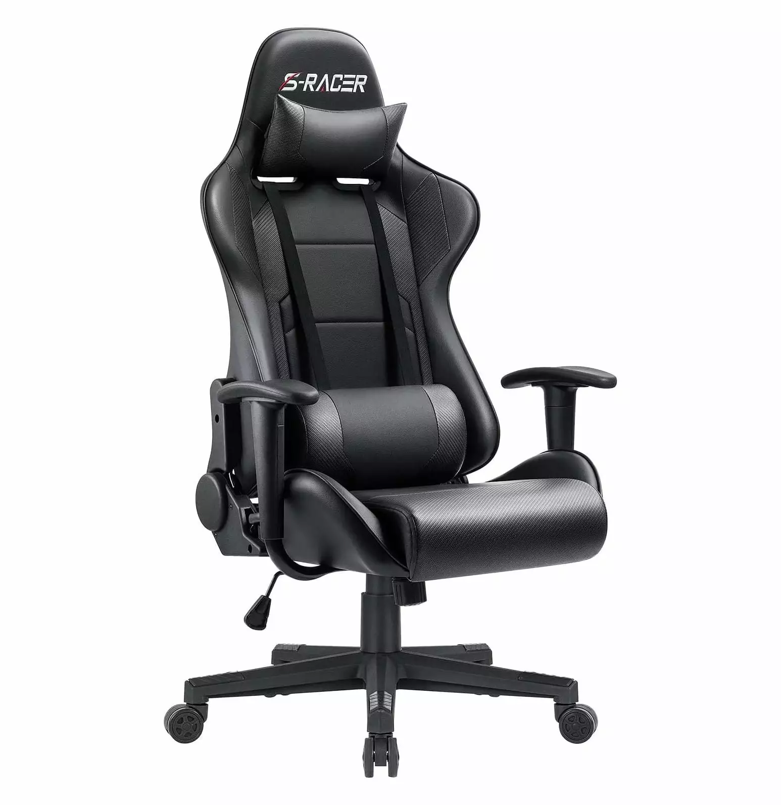 BULYAXIA Gaming Chair Racing Computer Office Desk Chair Adjustable Swivel High Back Ergonomic Executive Chair Headrest