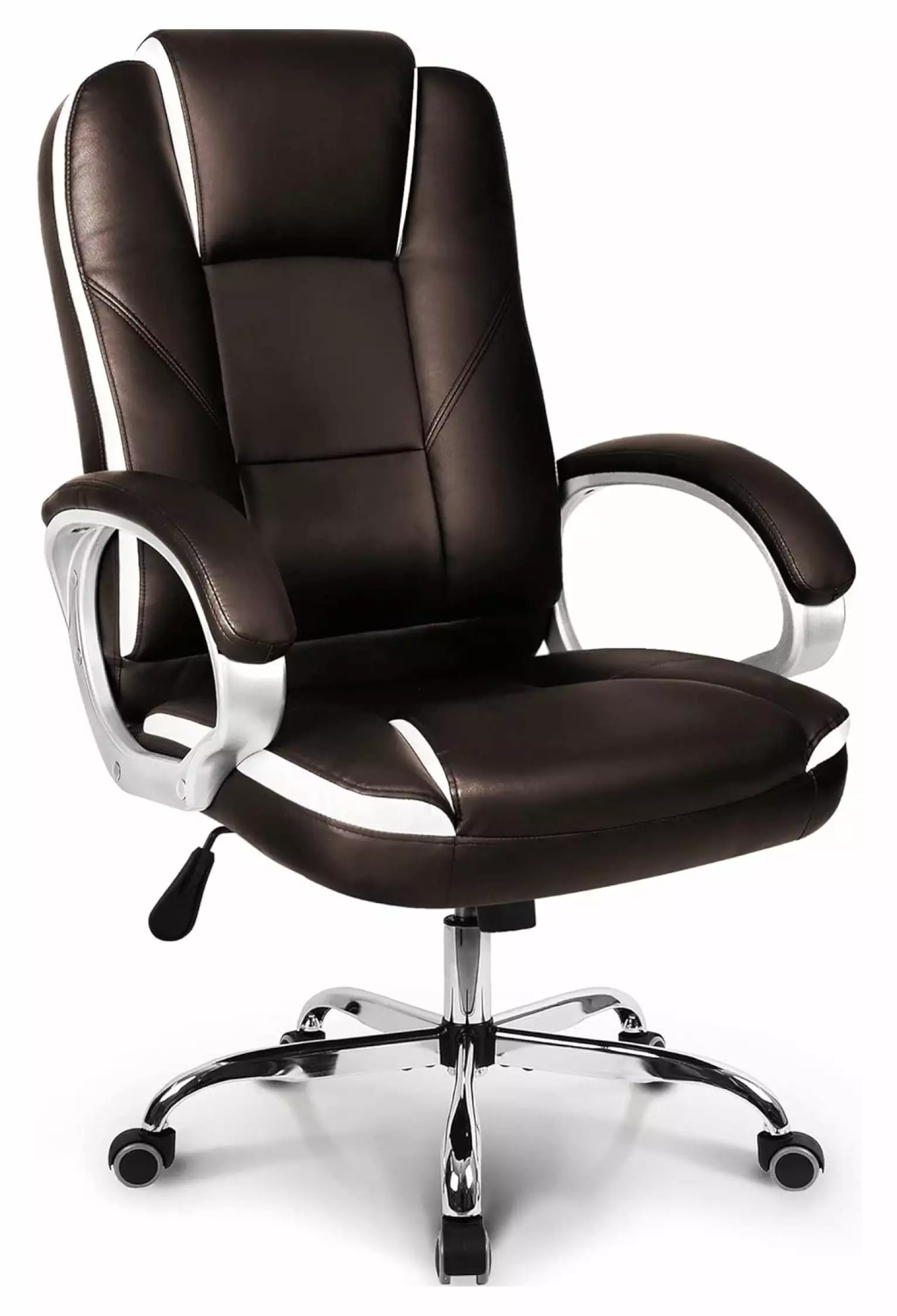 ChicCrest Office Chair Computer Desk Chair Gaming Ergonomic High Back Cushion Lumbar Support Brown