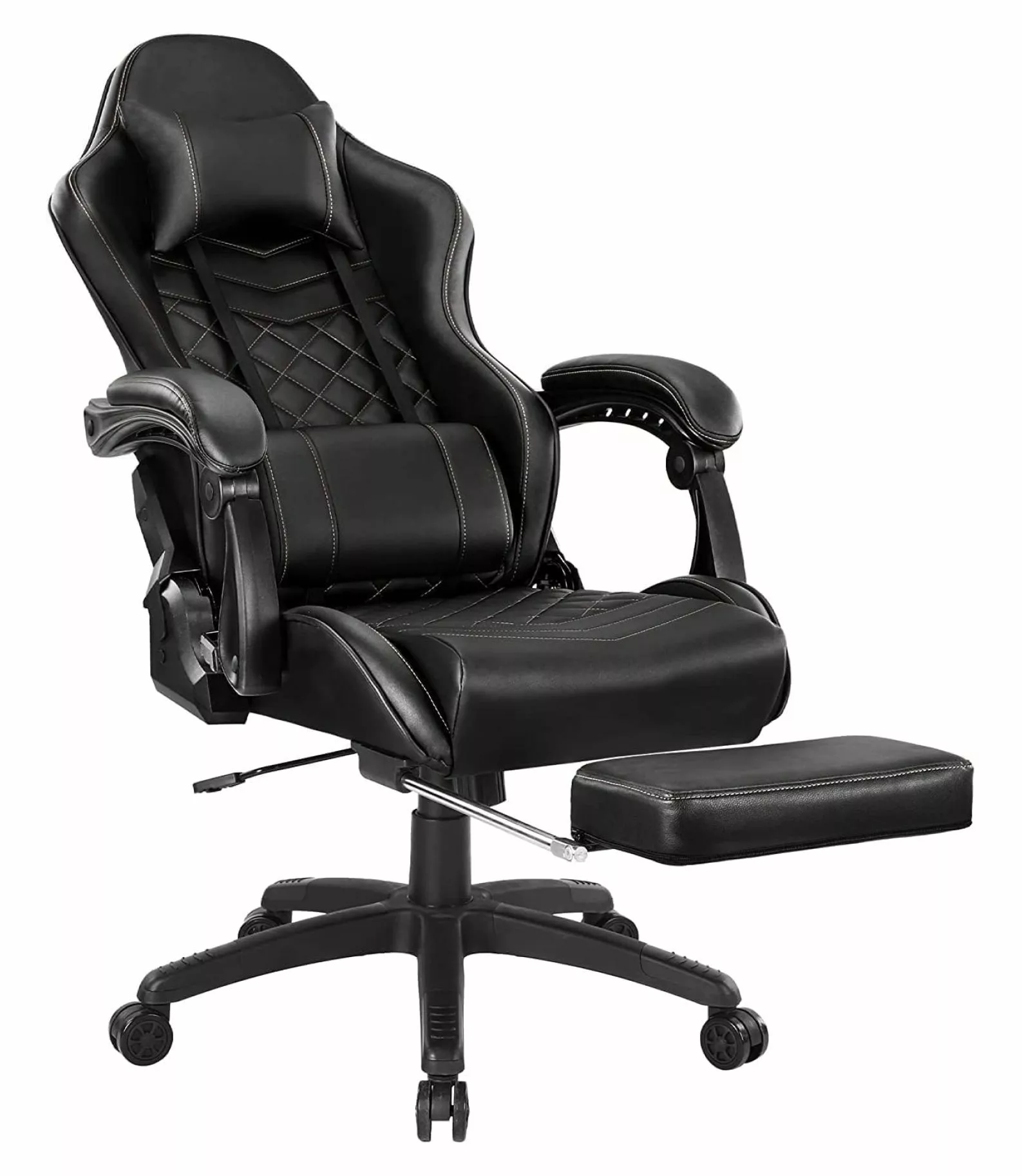 Gaming Chair Adults 350lbs Ergonomic Office Chair Footrest Adjustable Armrest High Back Computer Gaming Chair Massage Lumb...