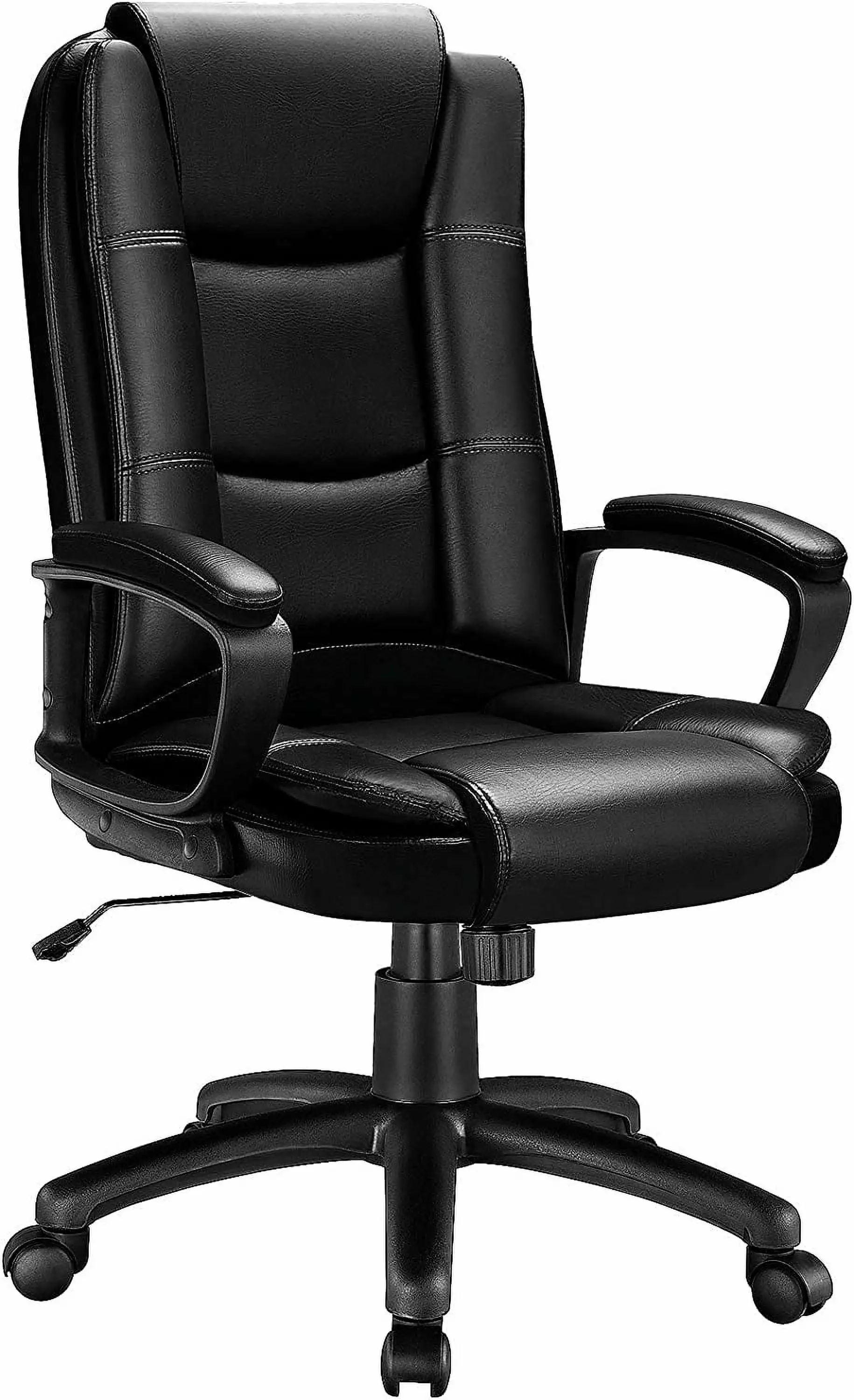 Office Chair Computer Desk Chair Gaming Ergonomic High Back Cushion Lumbar Support Wheels Comfortable Black Leather Racing...