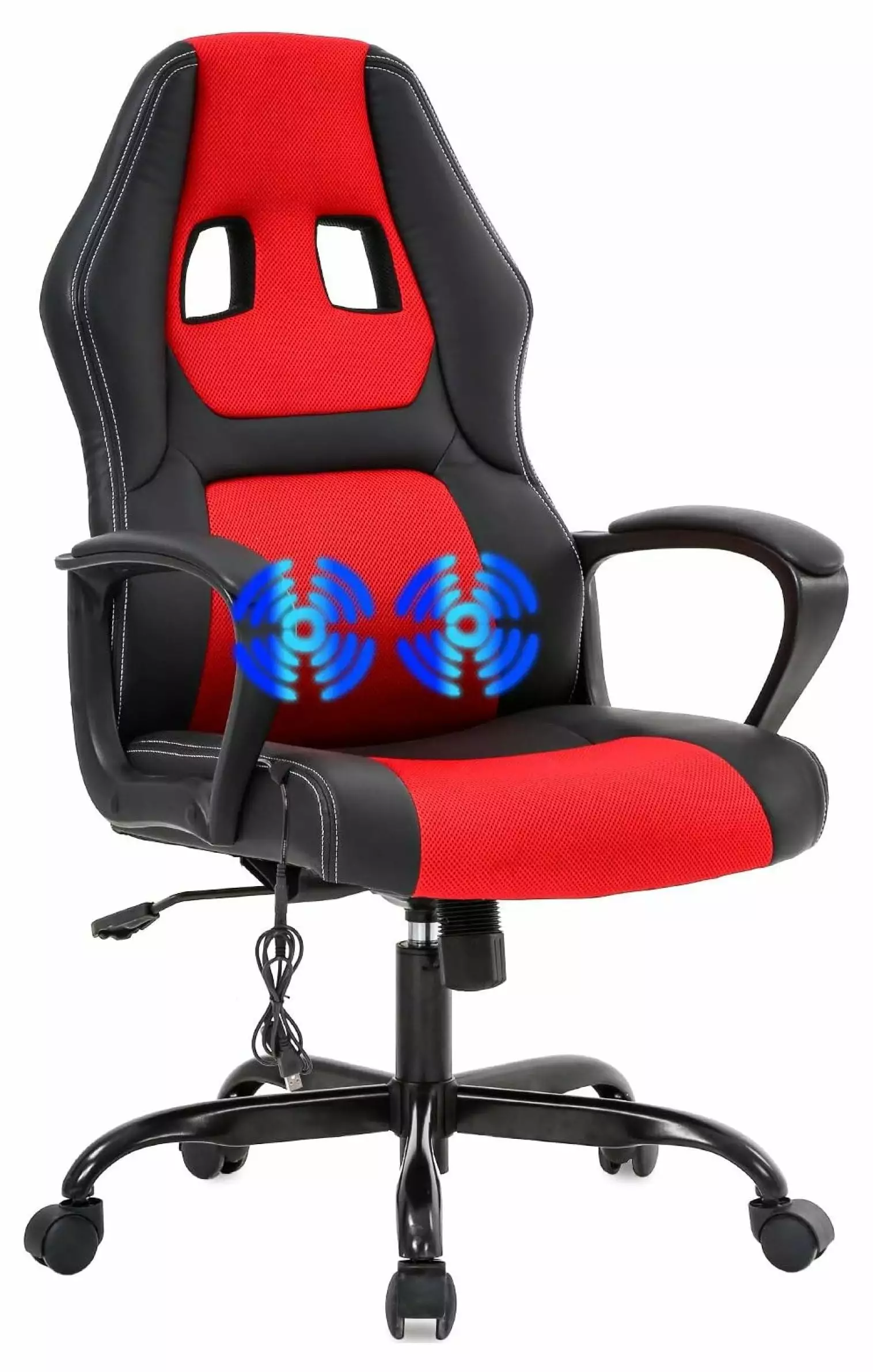 Red Comfortable Office Chair Massage Gaming Chair Ergonomic Lumbar Support Ditangy