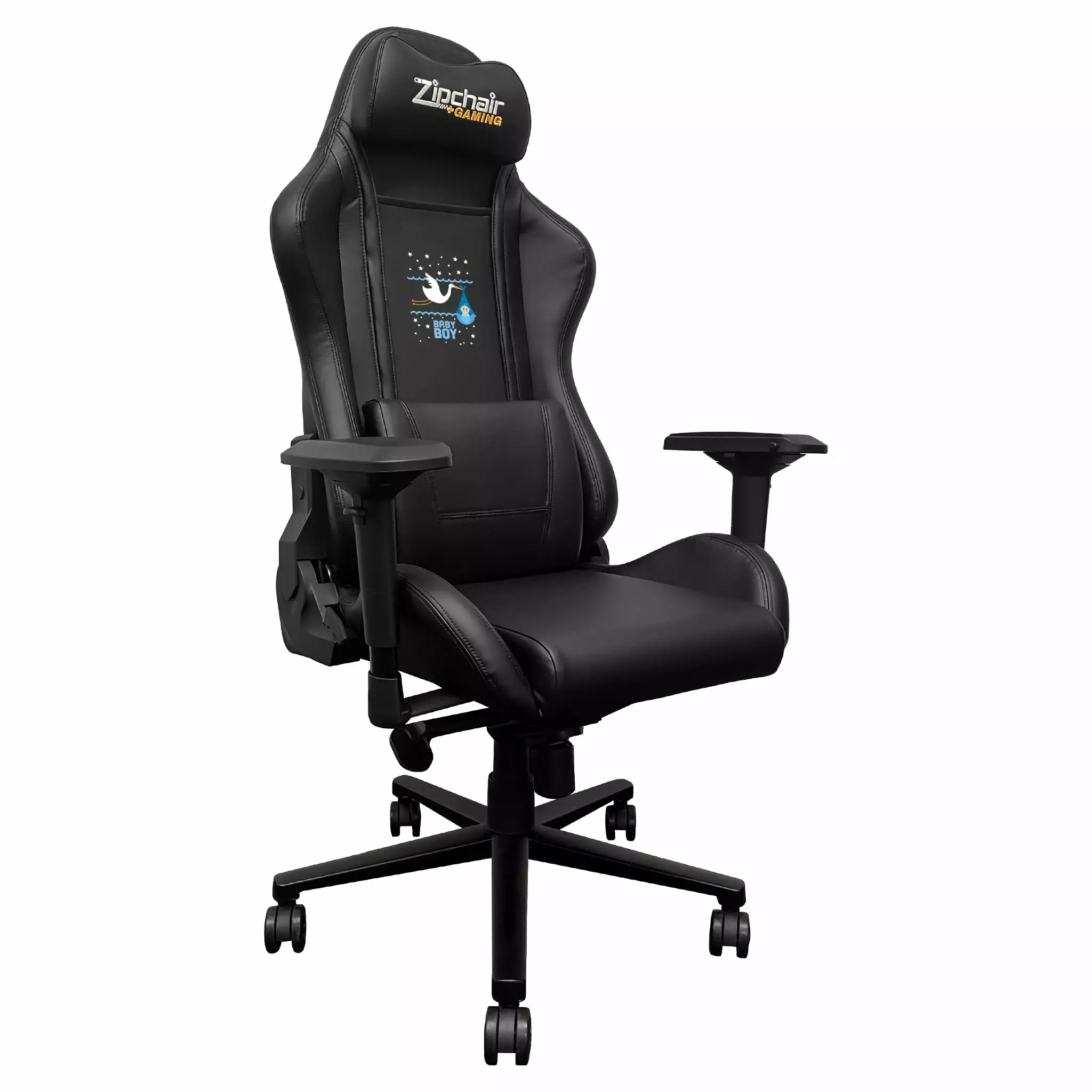 Xpression Pro Gaming Chair Baby Boy Stork Logo - Blue Themed Gaming Chair Boys DreamSeat
